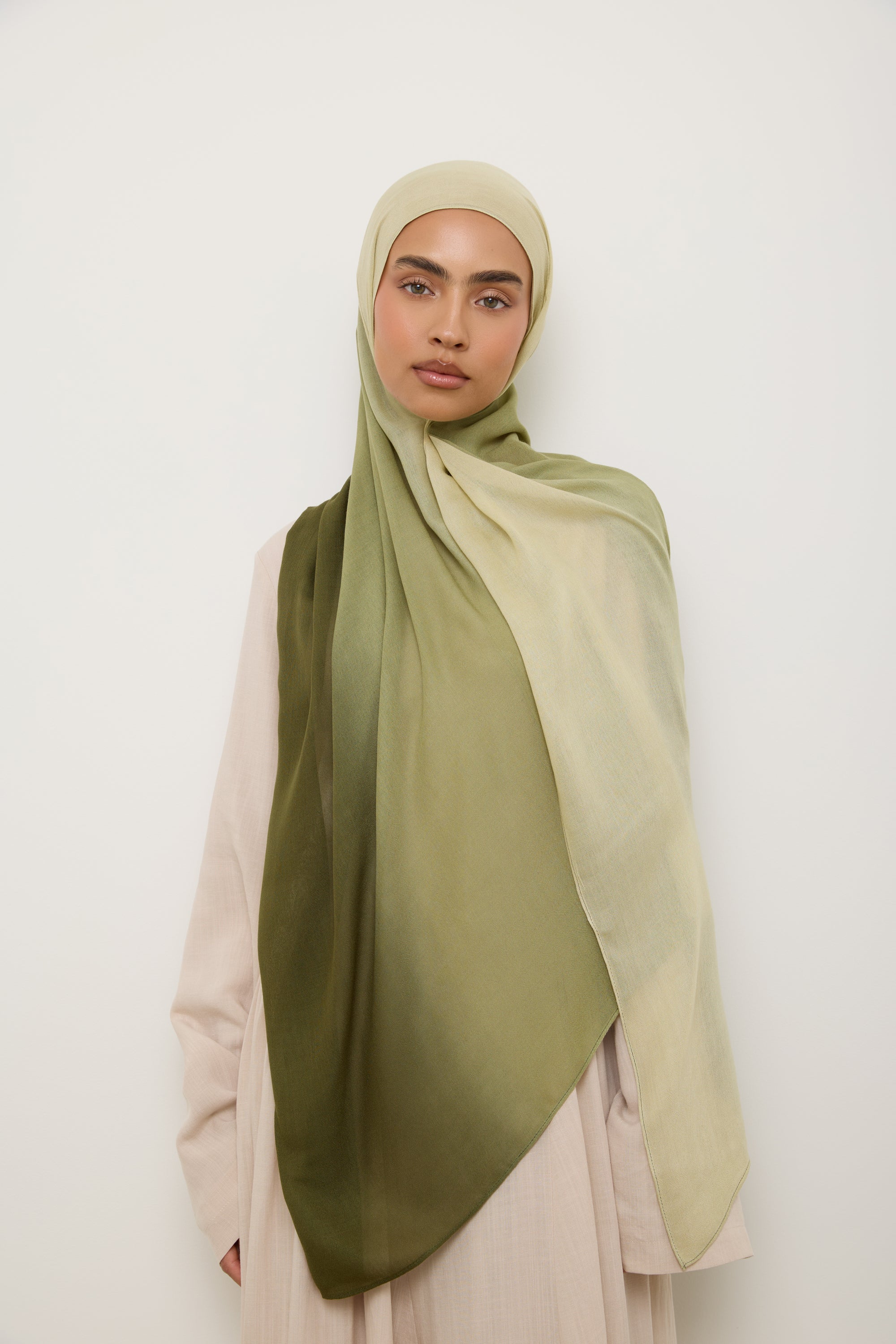 Ombre Modal Hijab - Olive