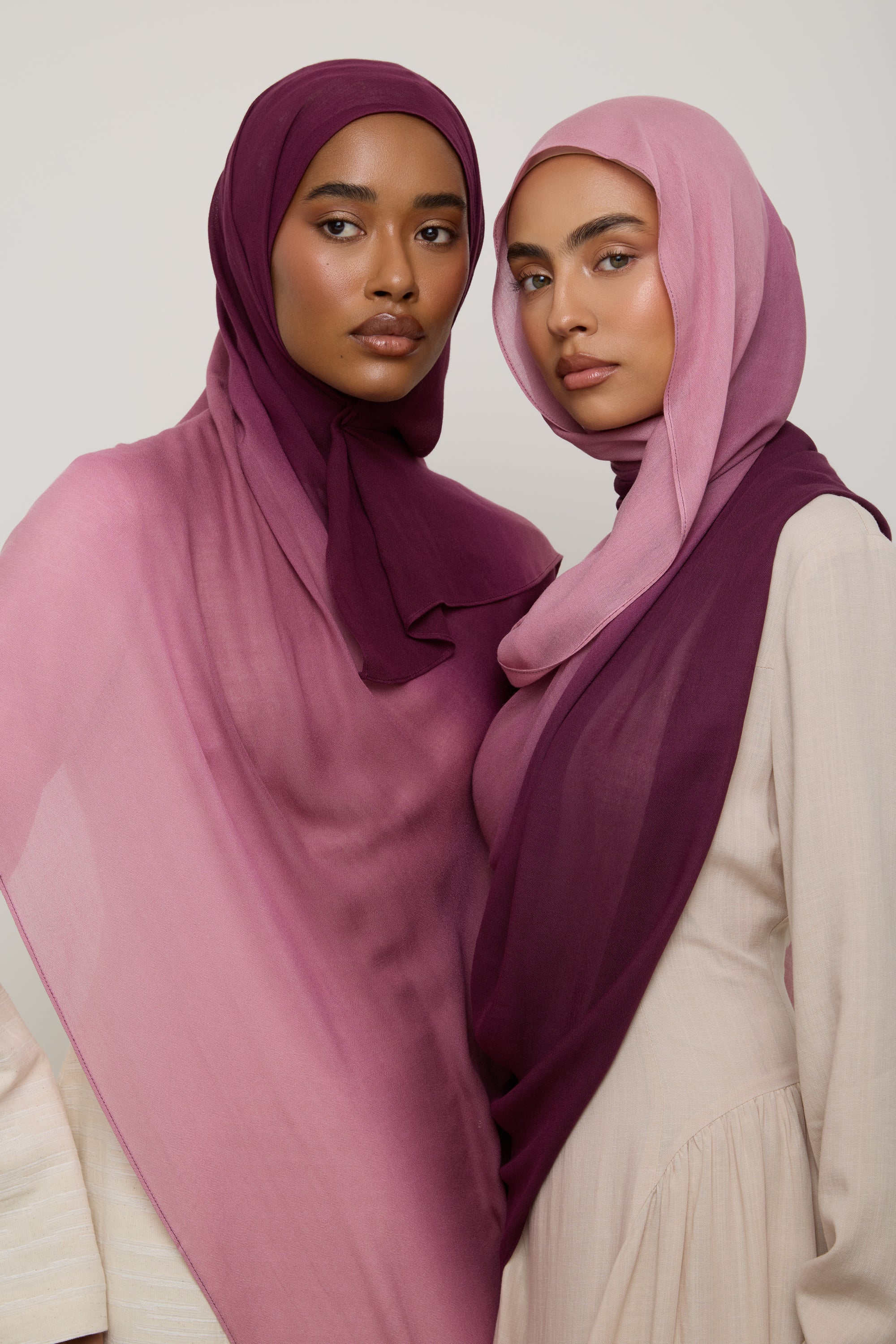 Ombre Modal Hijab - Clouded Rose