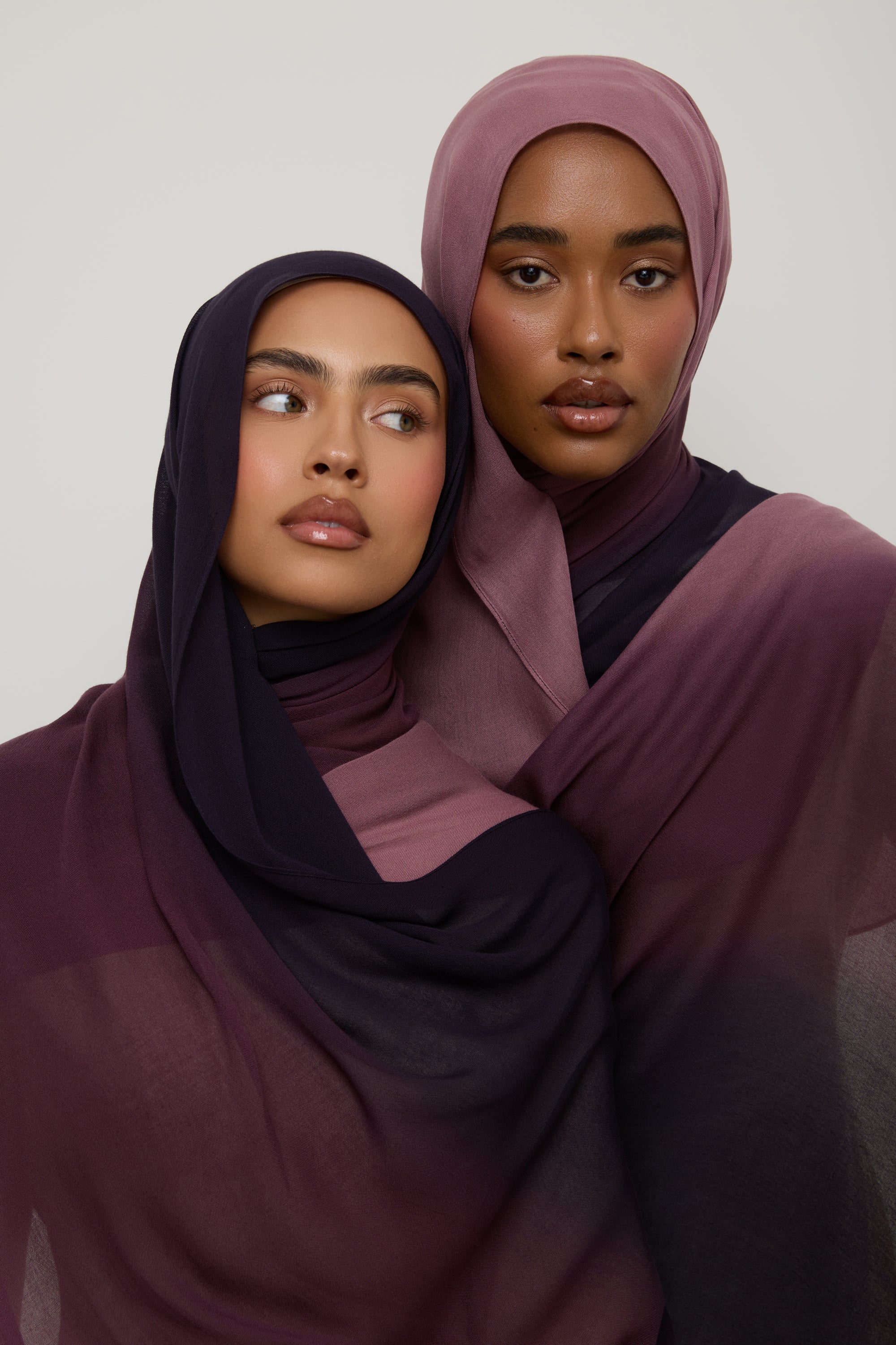 Ombre Modal Hijab - Mulberry