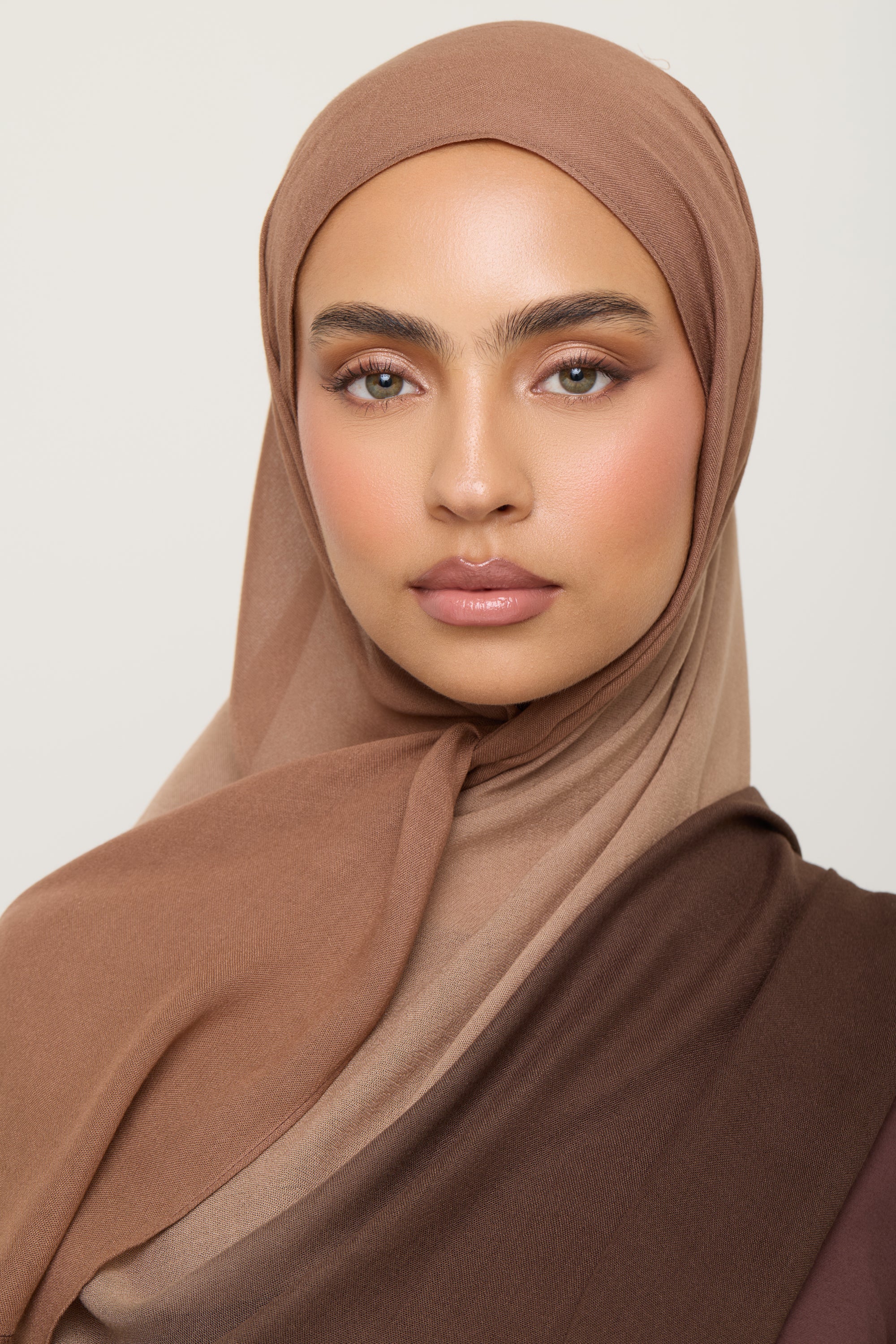 Ombre Modal Hijab - Nutmeg Latte