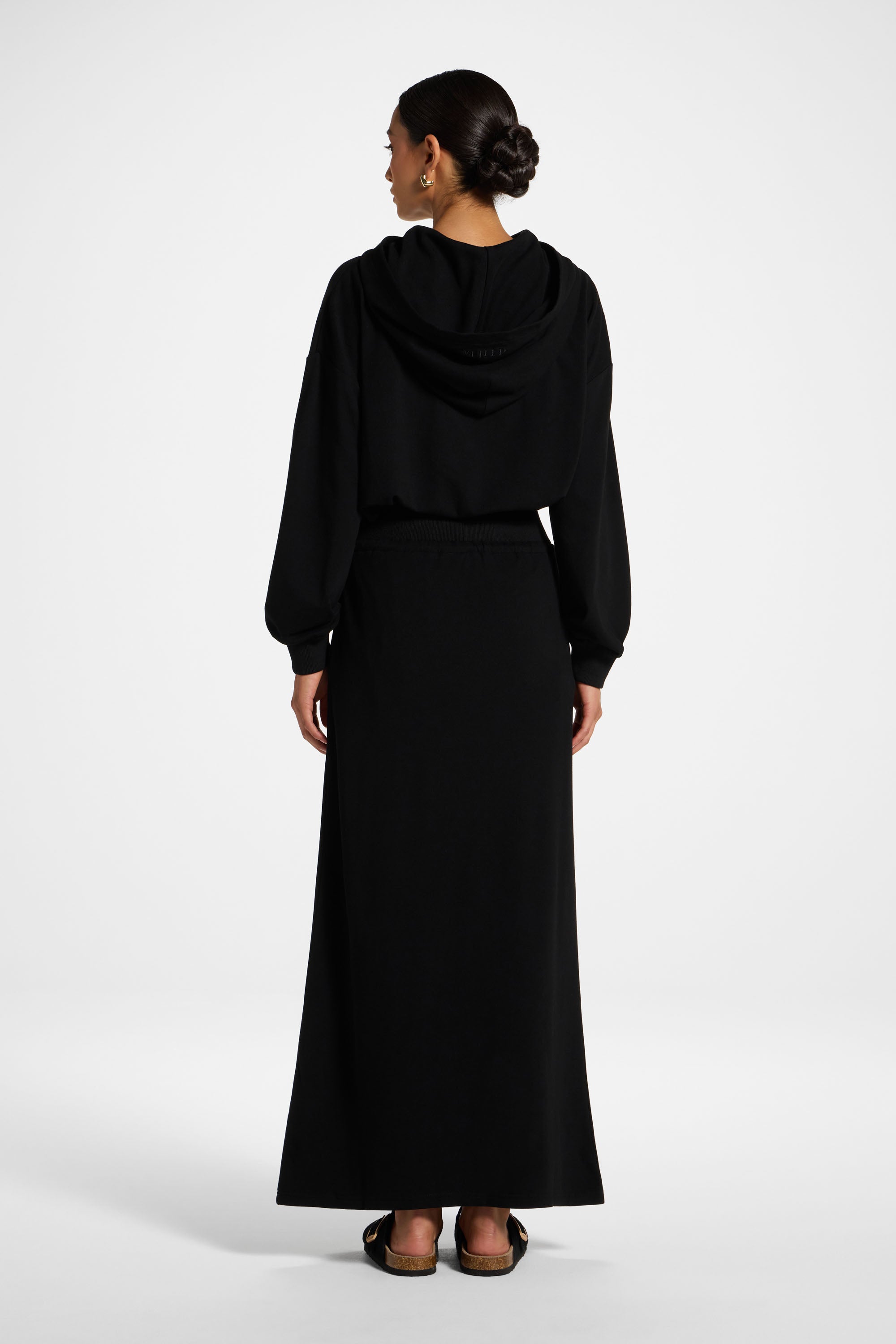 Cotton Blend Lounge Skirt - Black