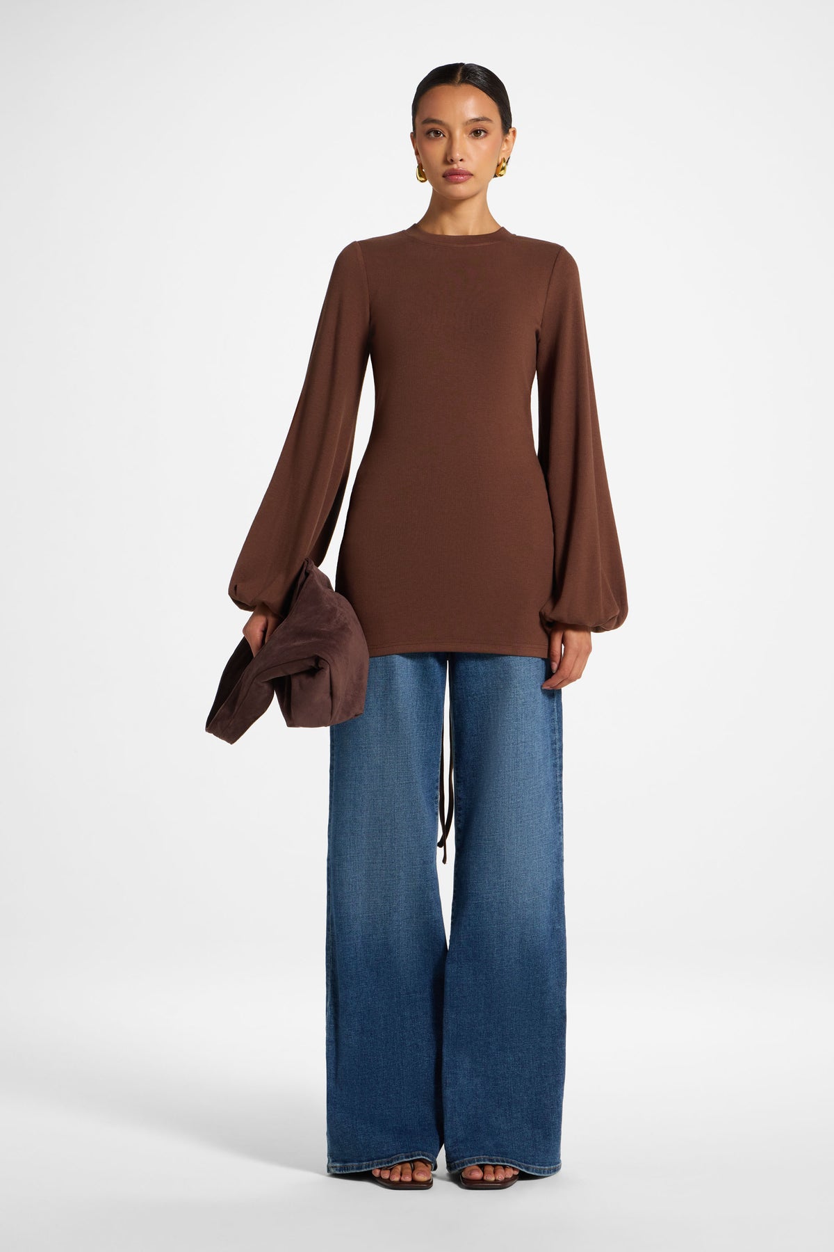 Essential Tie Back Top - Coffee Quartz