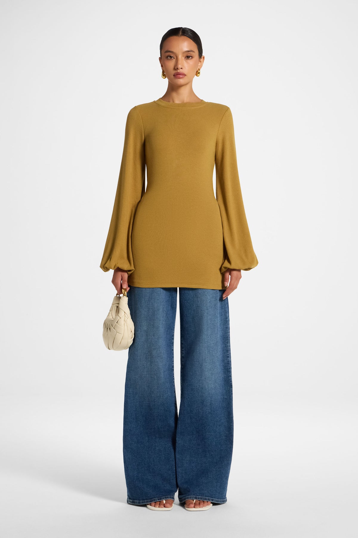 Essential Tie Back Top - Dried Olive