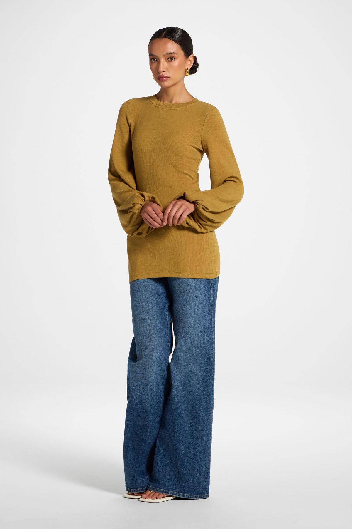 Essential Tie Back Top - Dried Olive