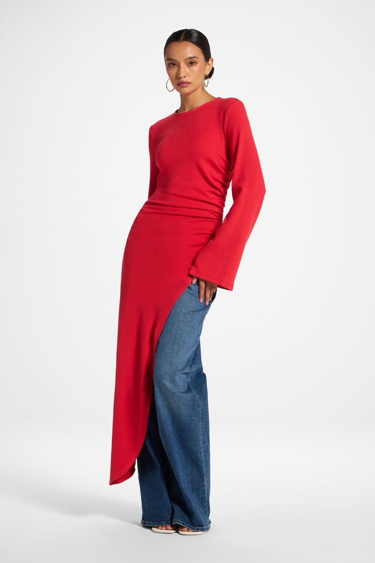 Midi Tunic Top - Strawberry