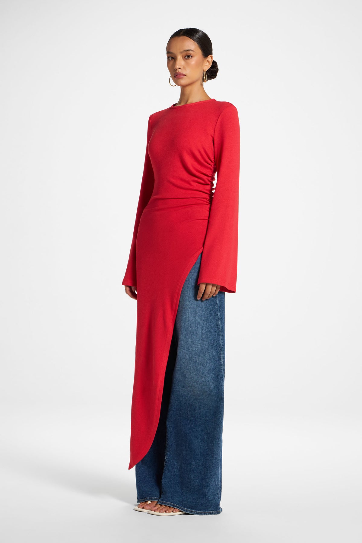 Midi Tunic Top - Strawberry