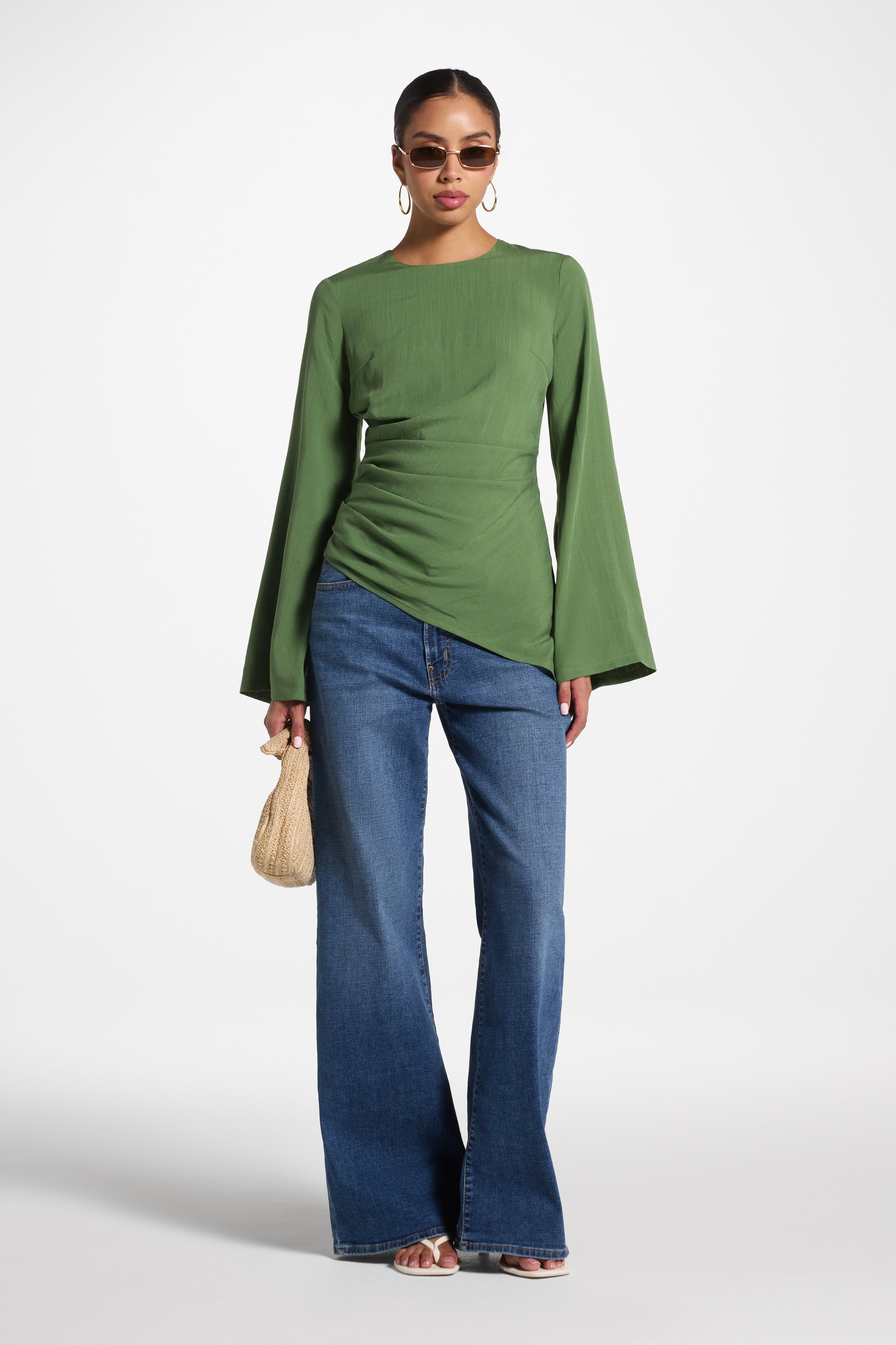Tencel Asymmetric Top - Green