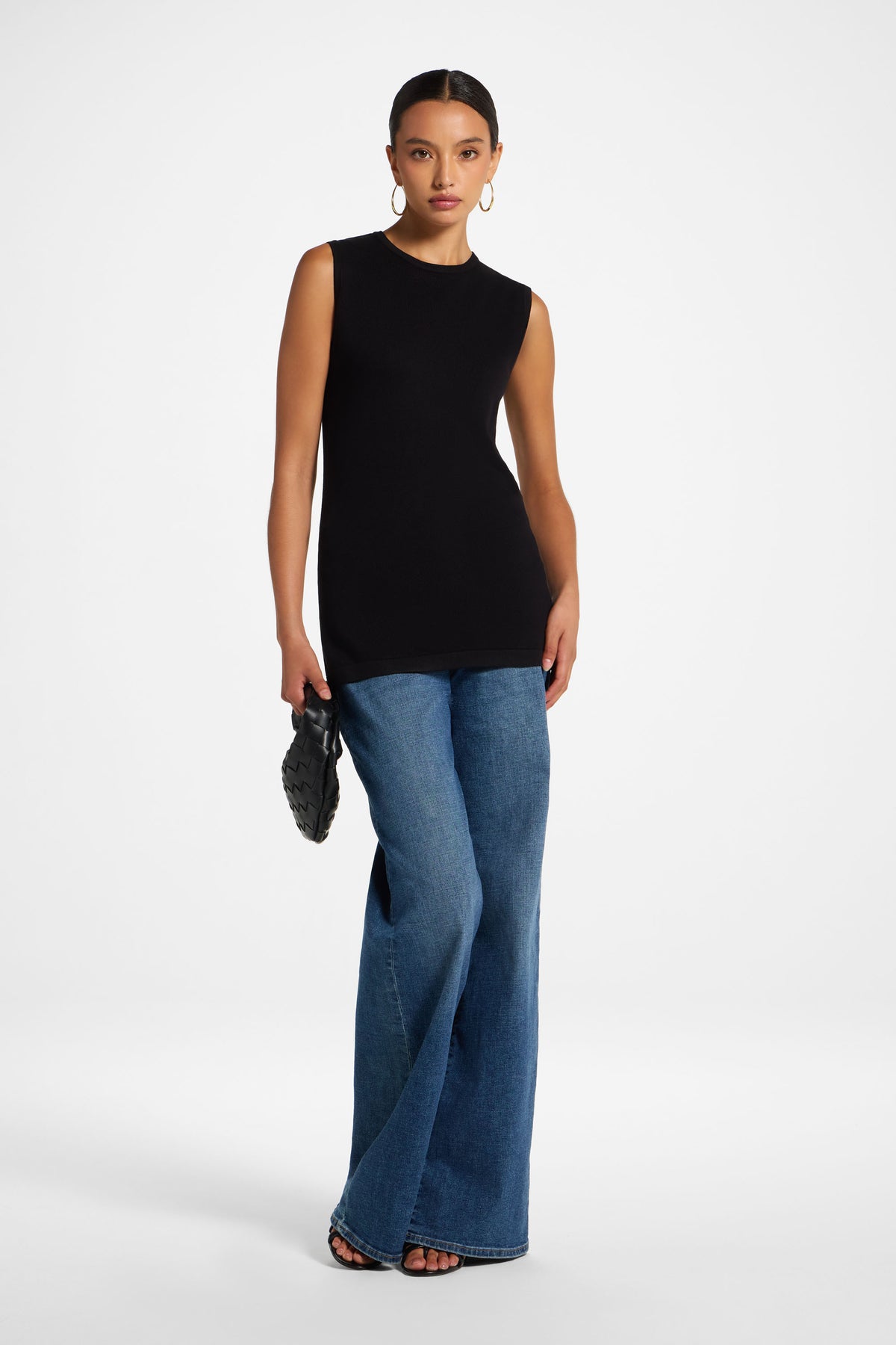Viscose Knit Tank - Black