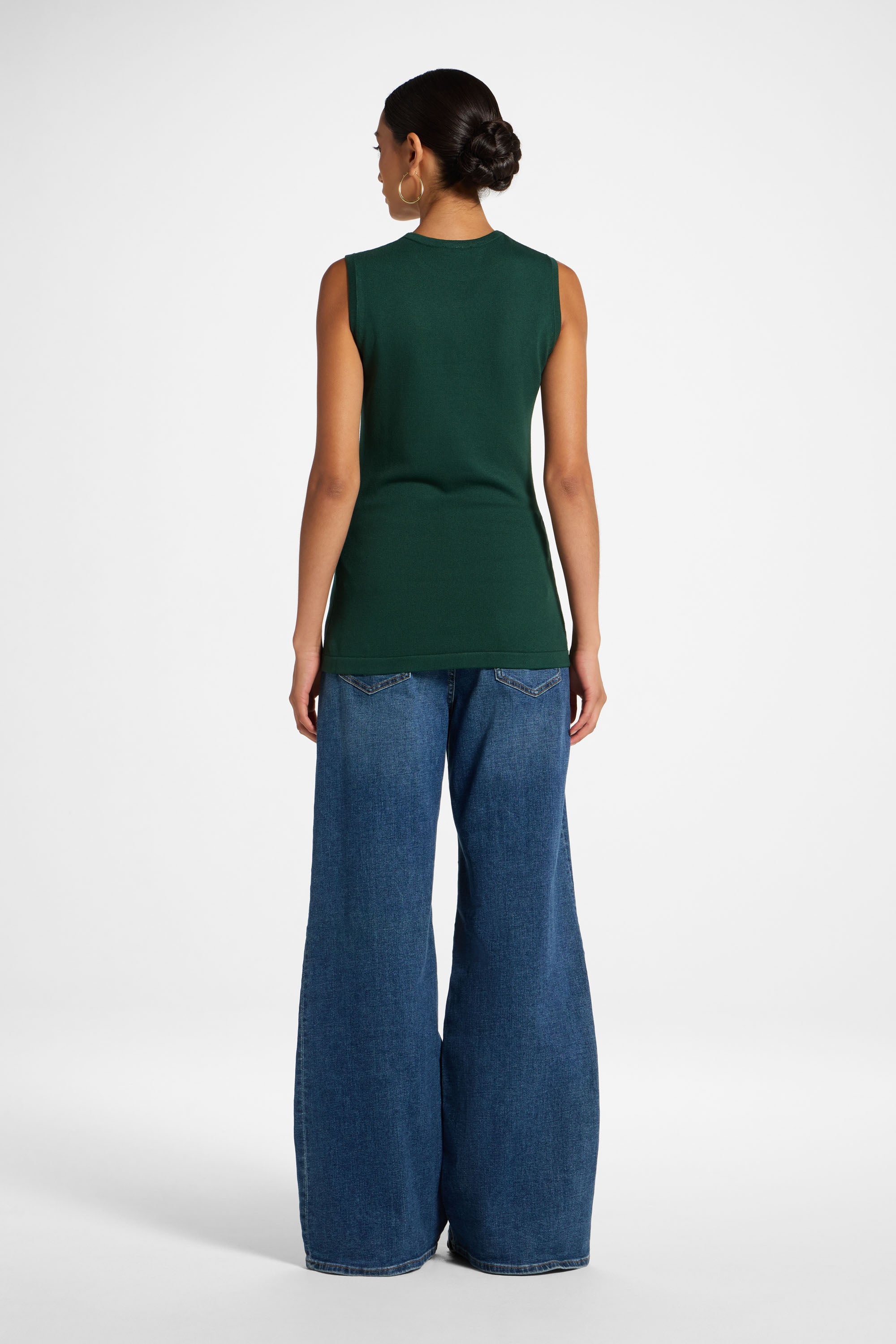 Viscose Knit Tank - Emerald