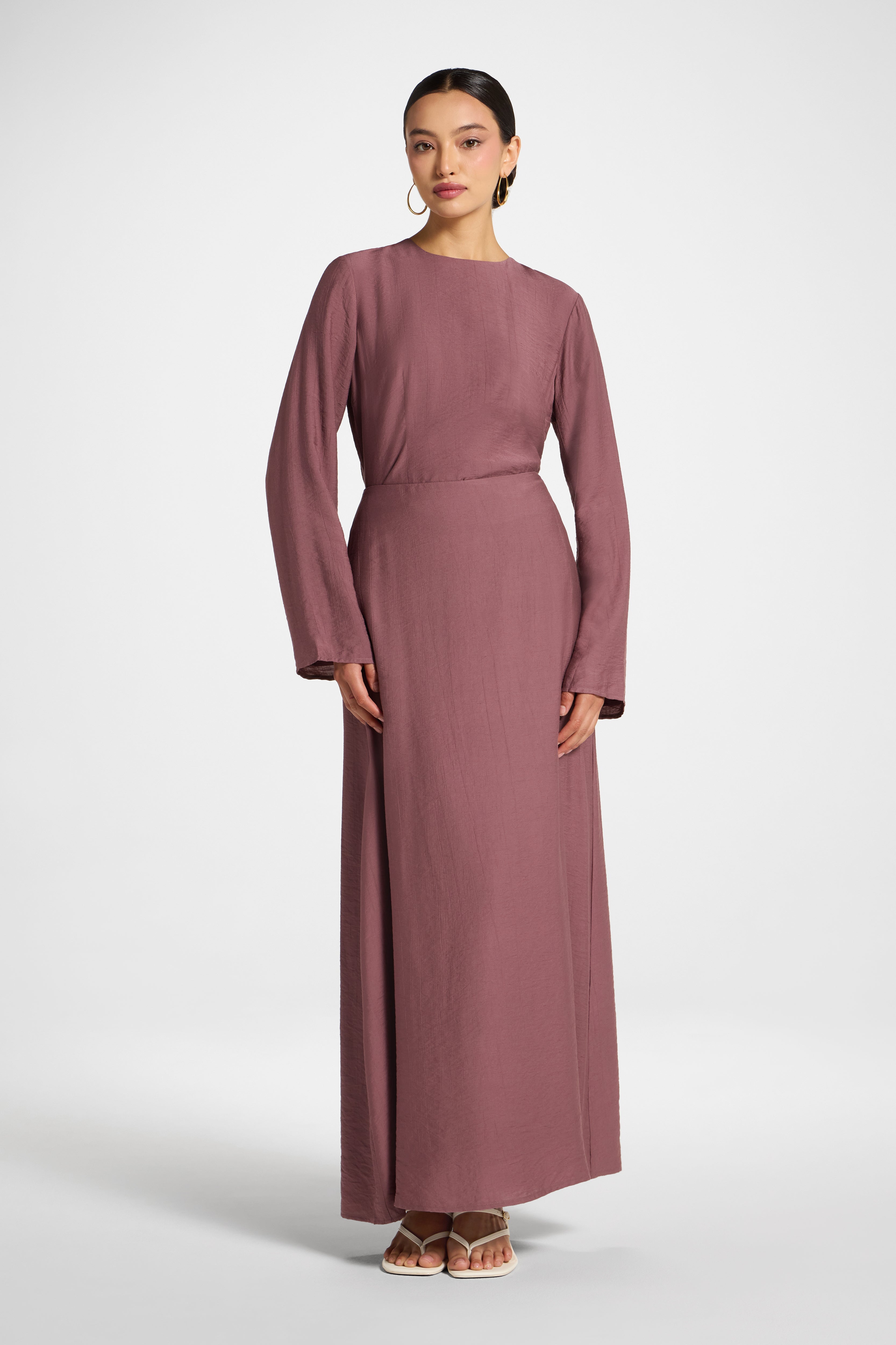 A-Line Maxi Skirt - Plum Abayas Veiled