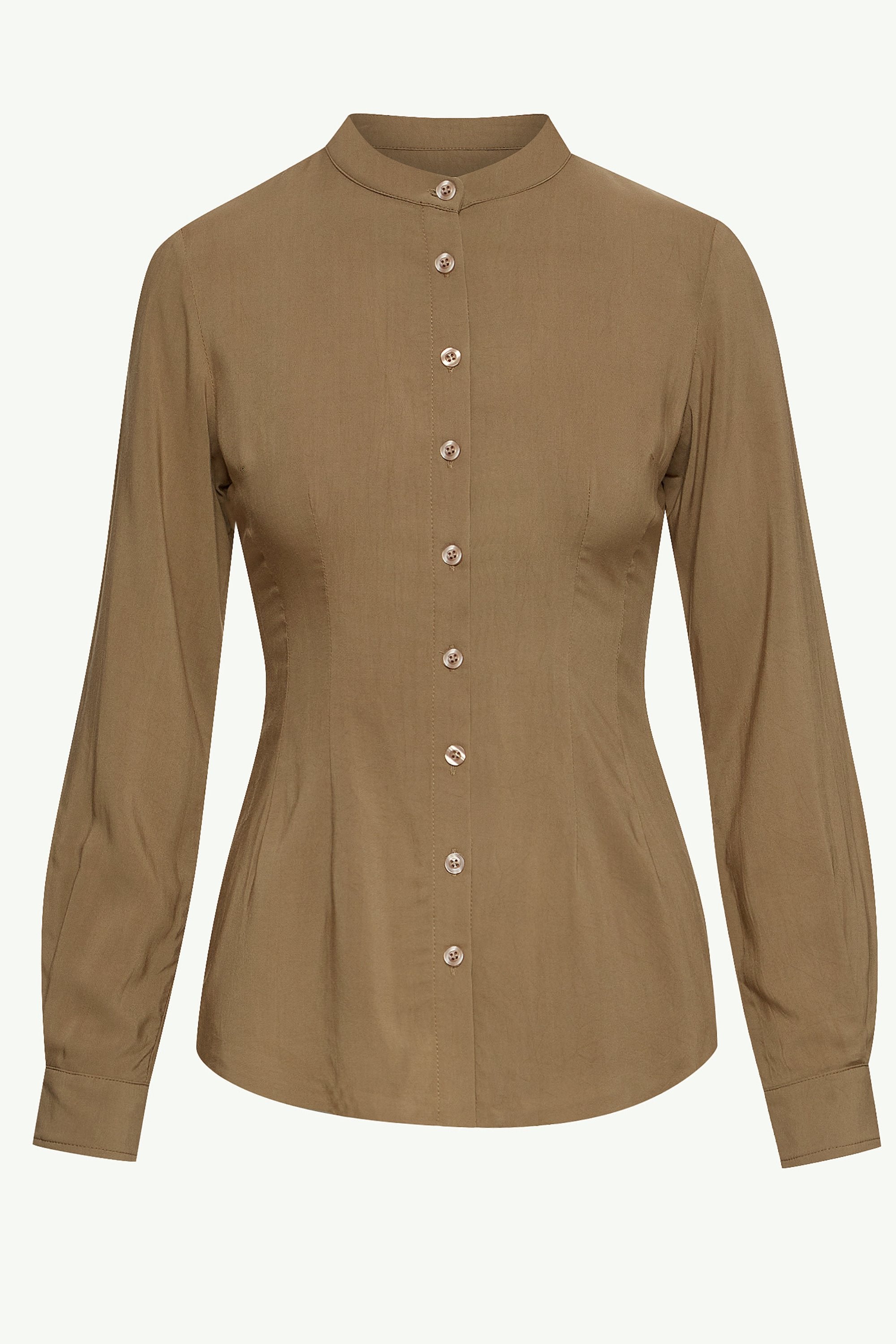 Adina Fitted Button Down Top - Desert Sage Clothing epschoolboard 