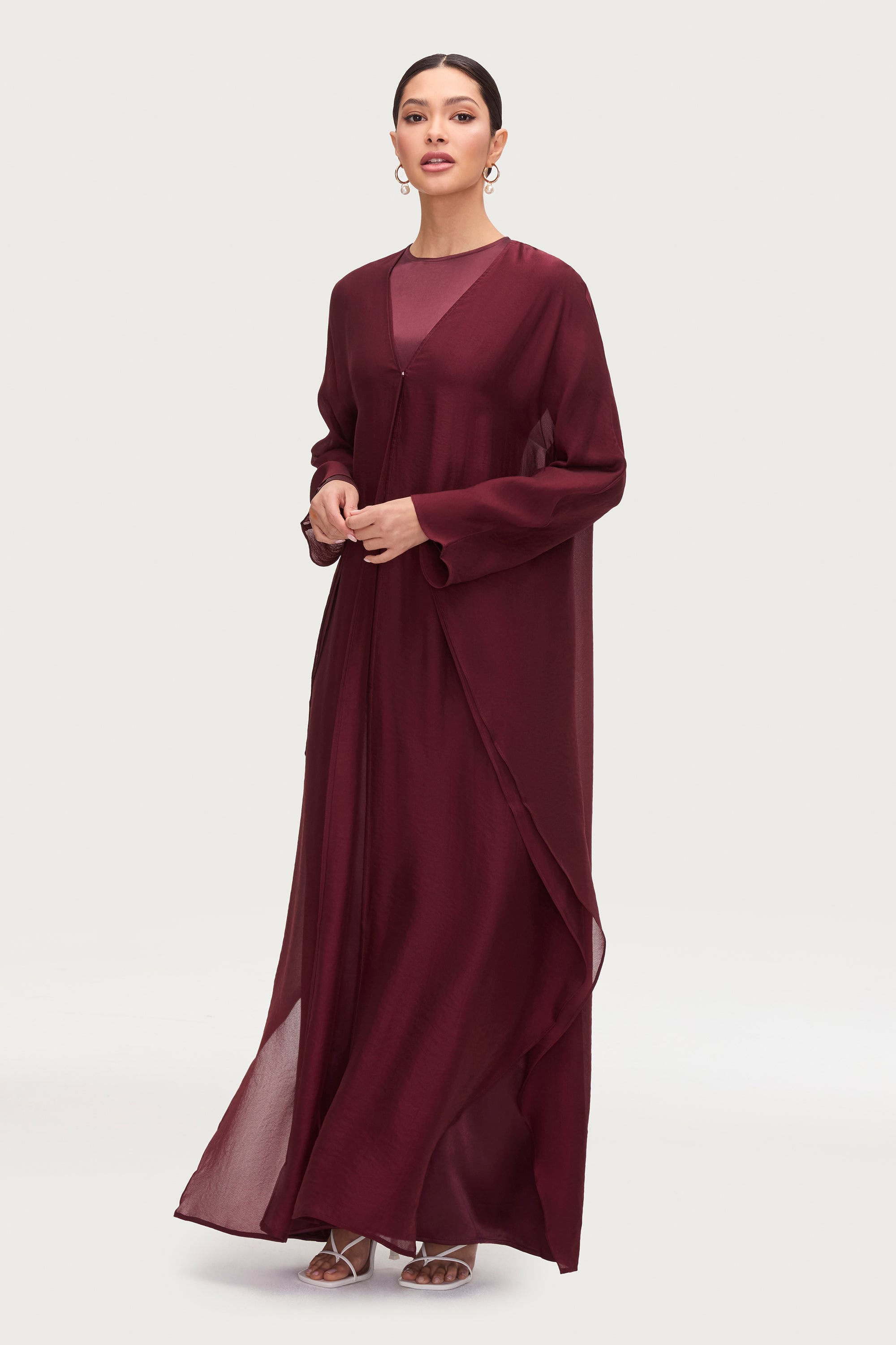 Ahlam Silk Abaya & Dress Set - Karaz Sets Veiled