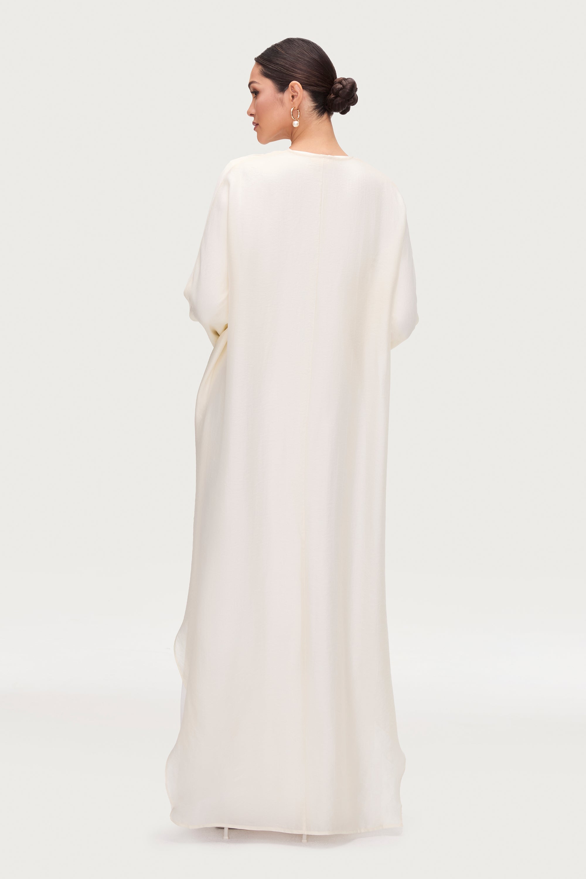 Ahlam Silk Abaya & Dress Set - Moonbeam Sets Veiled