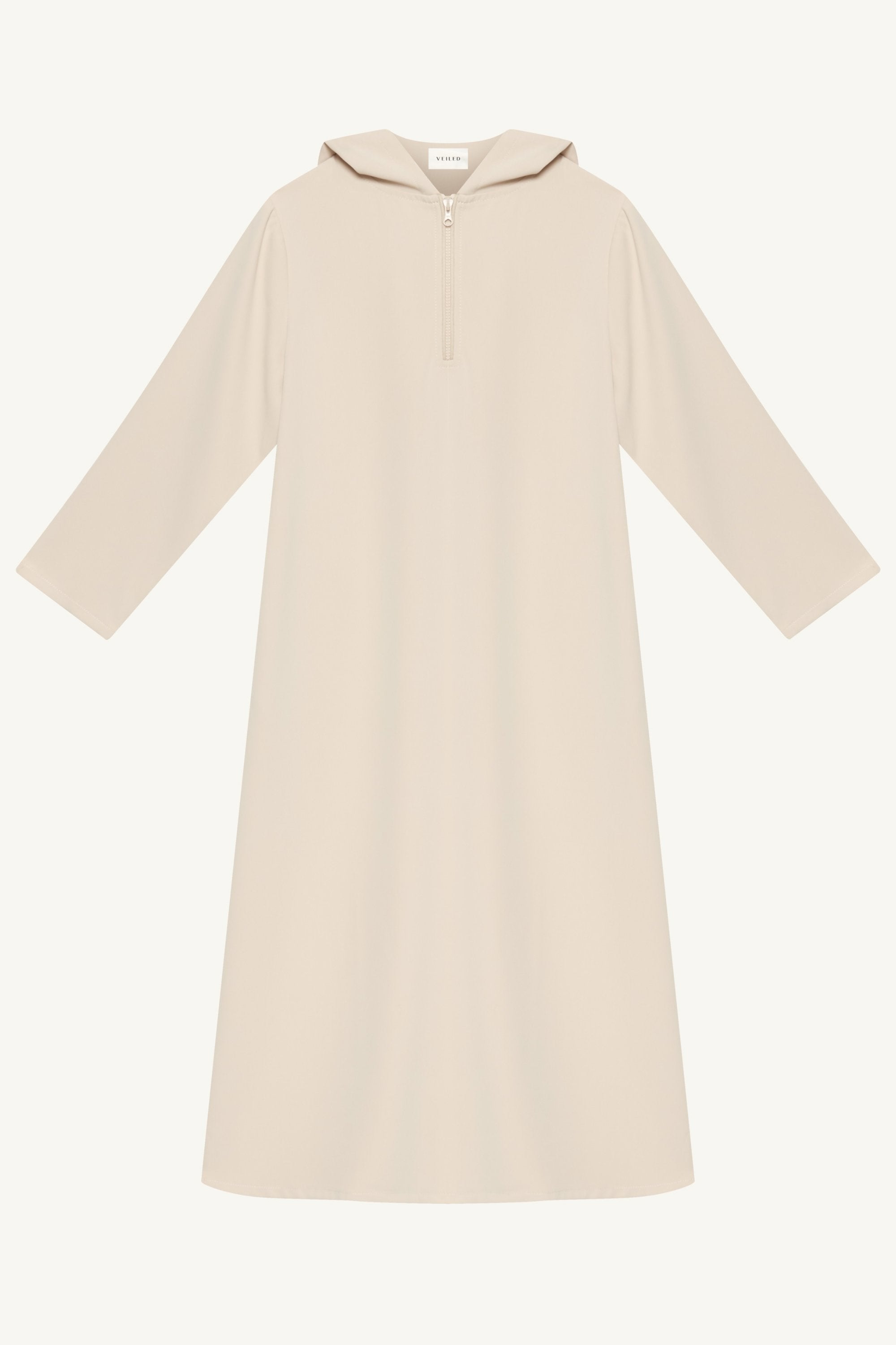 Aisha Hoodie Abaya - Stone (Girls) Abayas Veiled