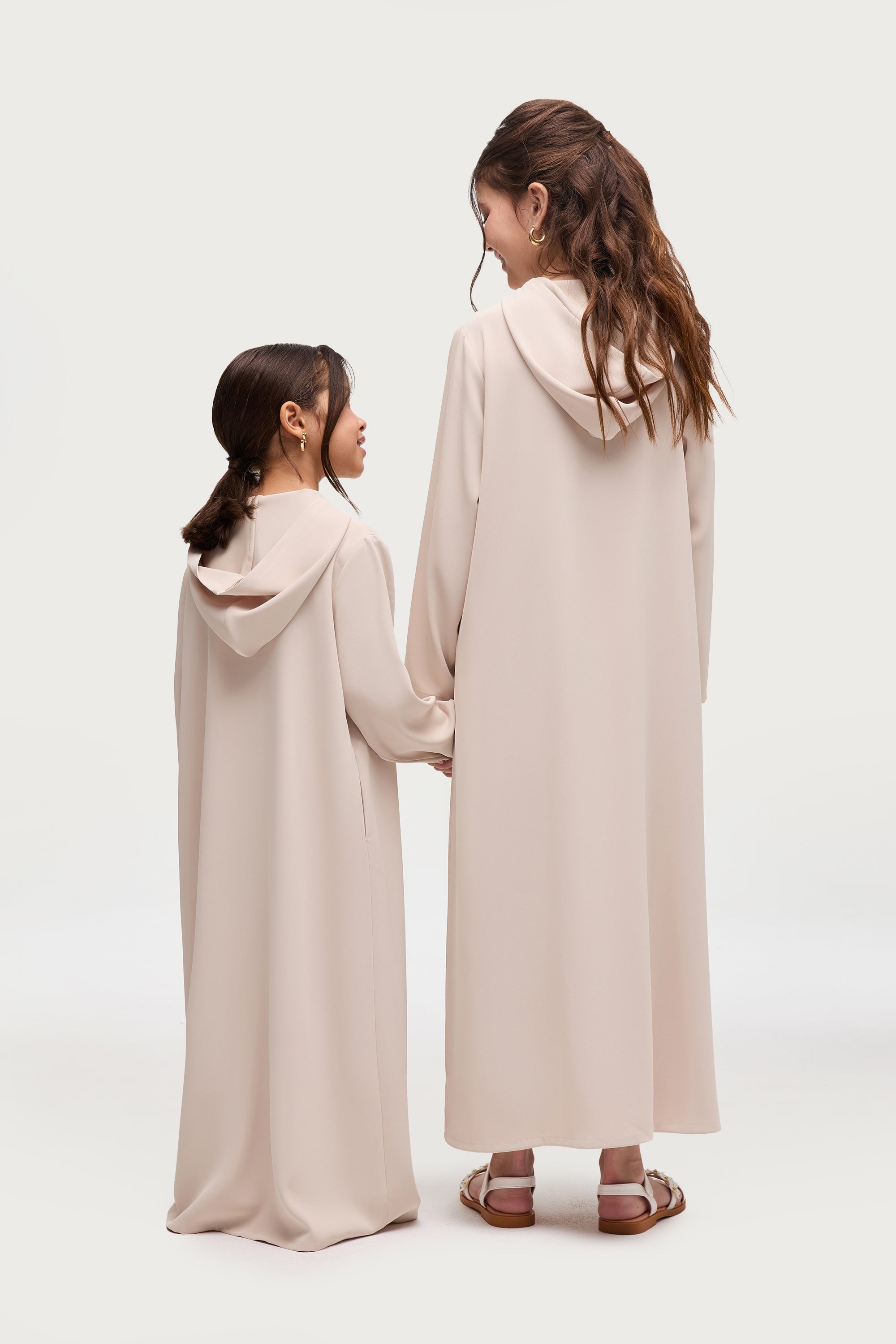 Aisha Hoodie Abaya - Stone (Girls) Abayas Veiled