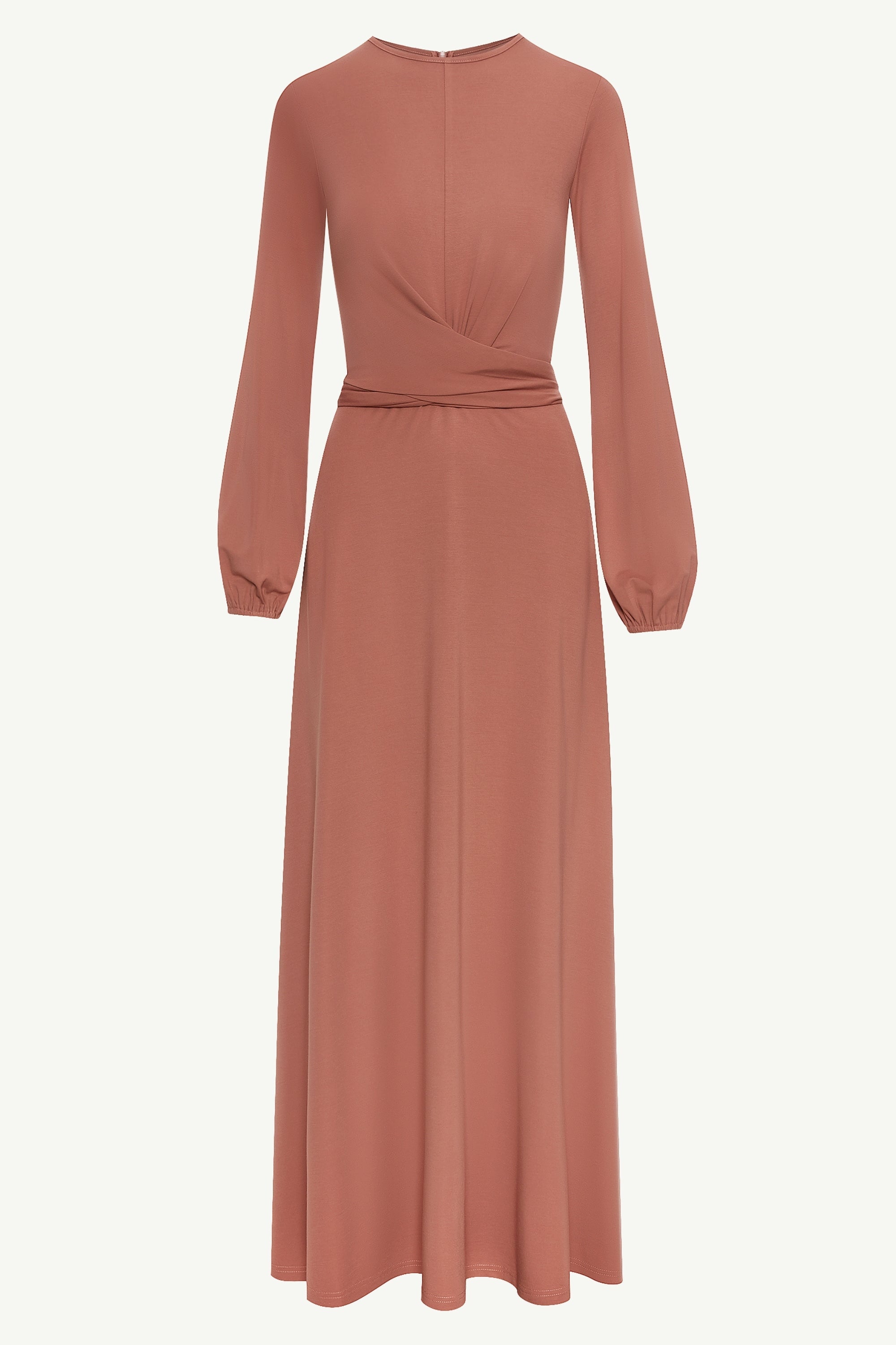 Alice Jersey Tie Waist Maxi Dress - Dusty Rose Clothing Veiled 