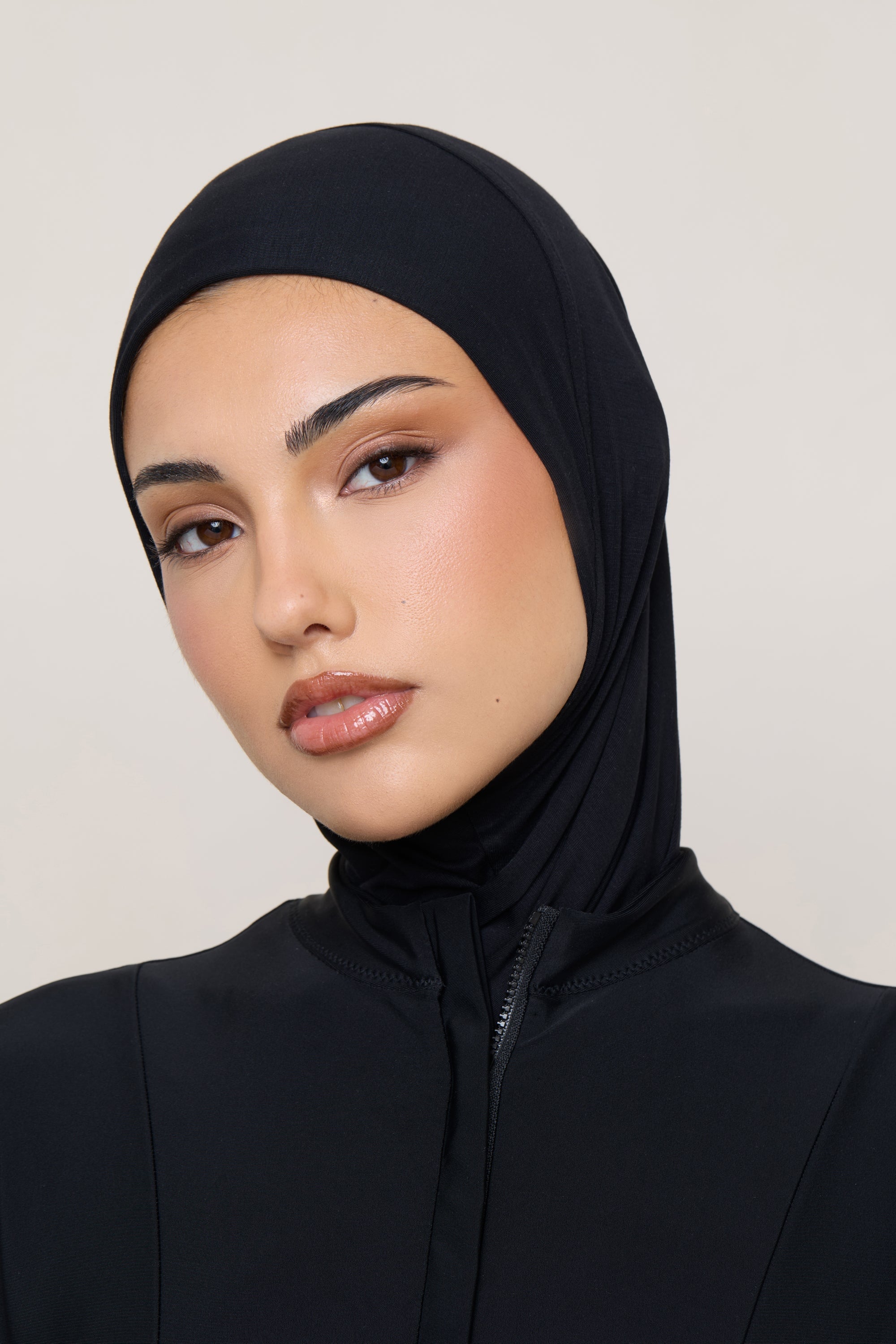 Amira Bamboo Jersey Instant Hijab - Black Hijabs Veiled