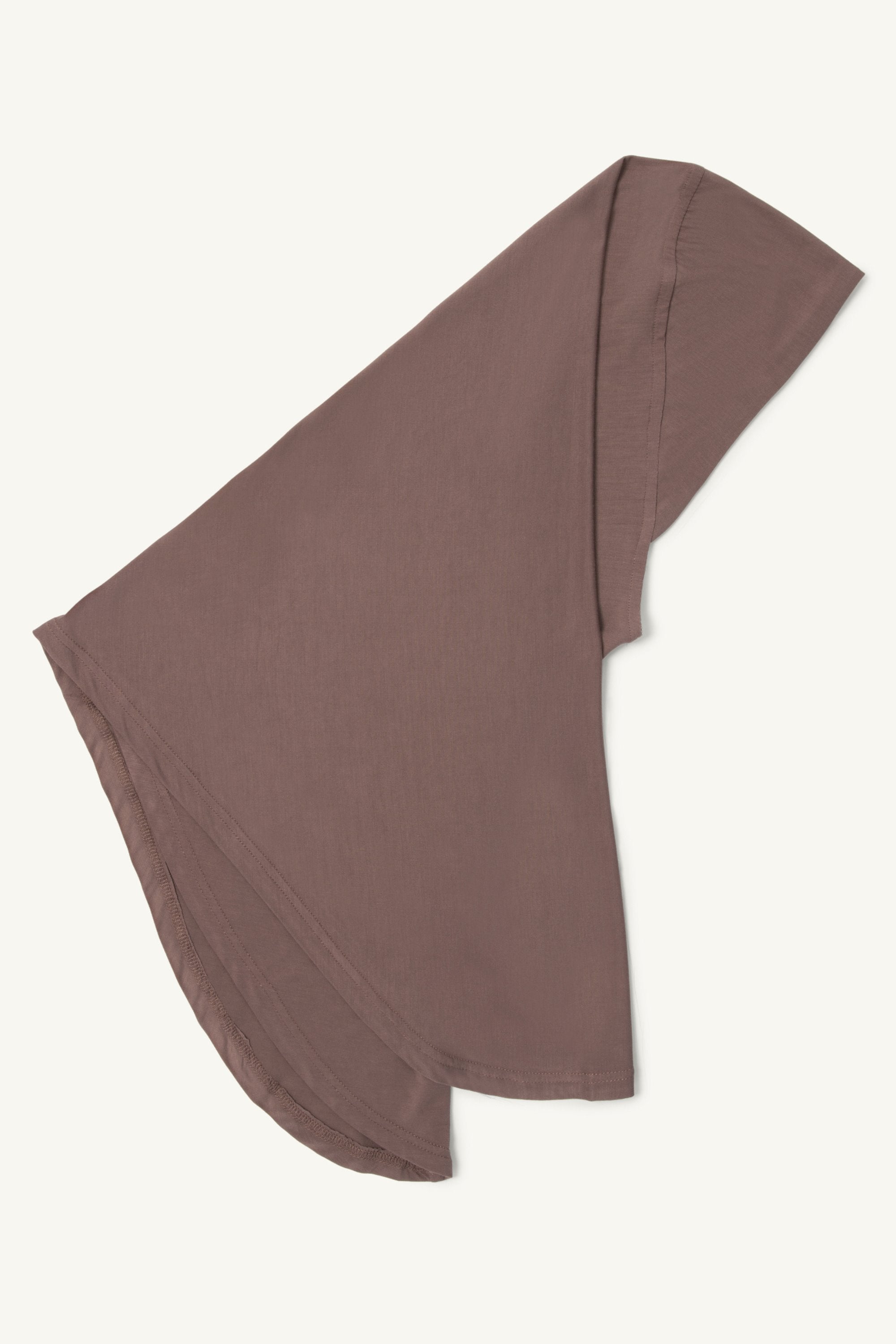 Amira Bamboo Jersey Instant Hijab - Deep Taupe Veiled