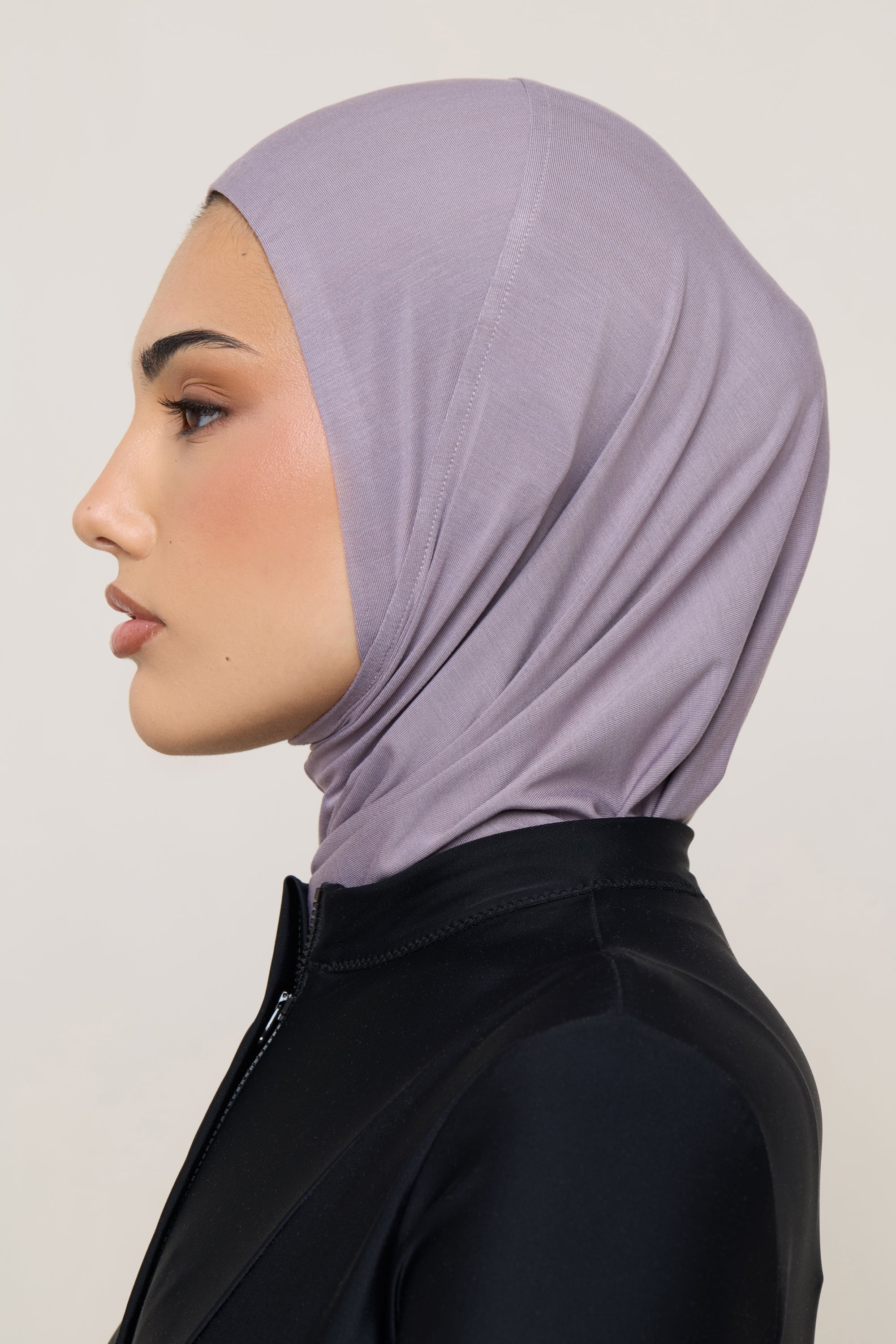 Amira Bamboo Jersey Instant Hijab - Purple Dove Hijabs Veiled