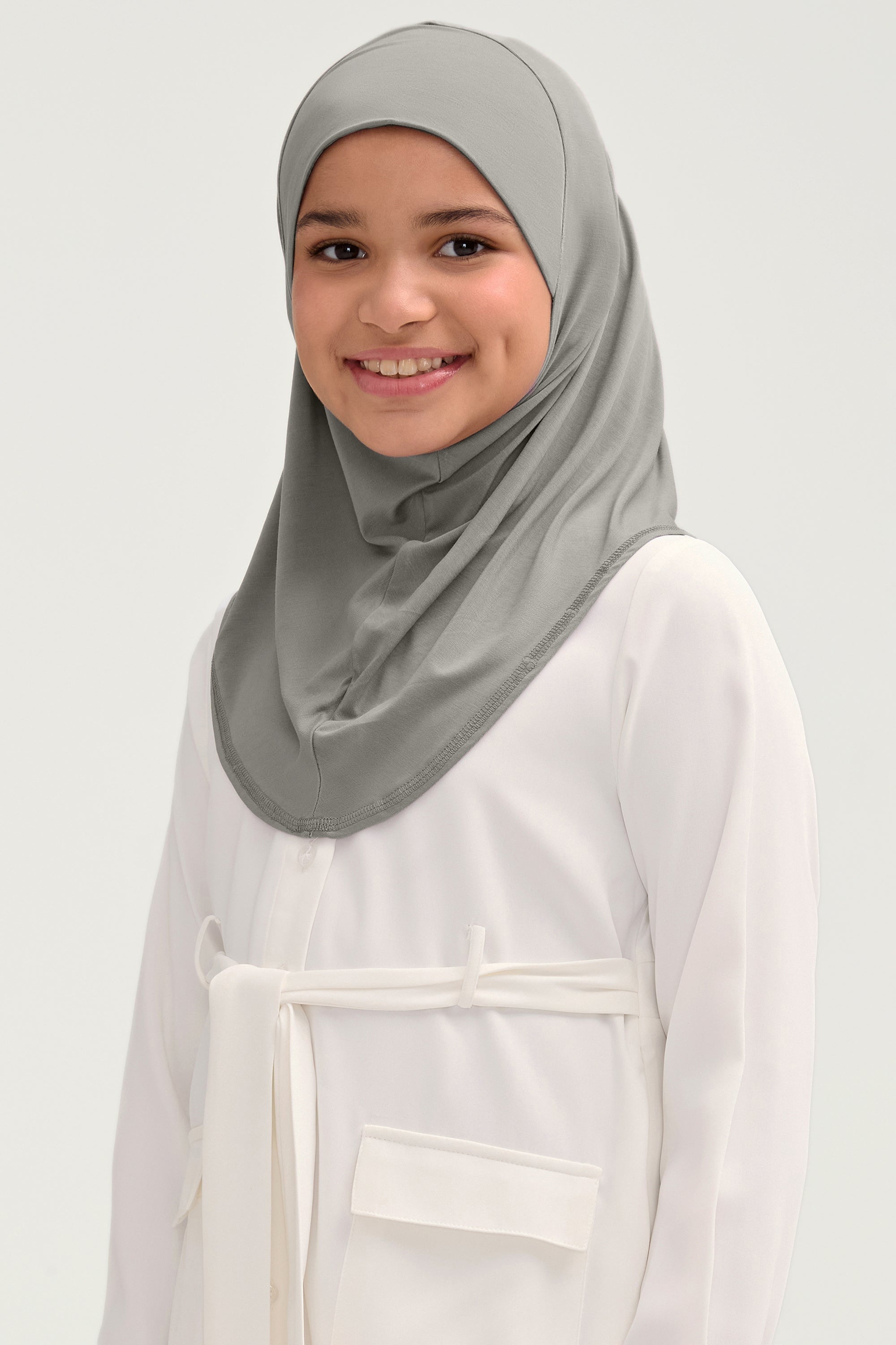 Amira Bamboo Jersey Instant Hijab - Sage (Girls) Kids Veiled