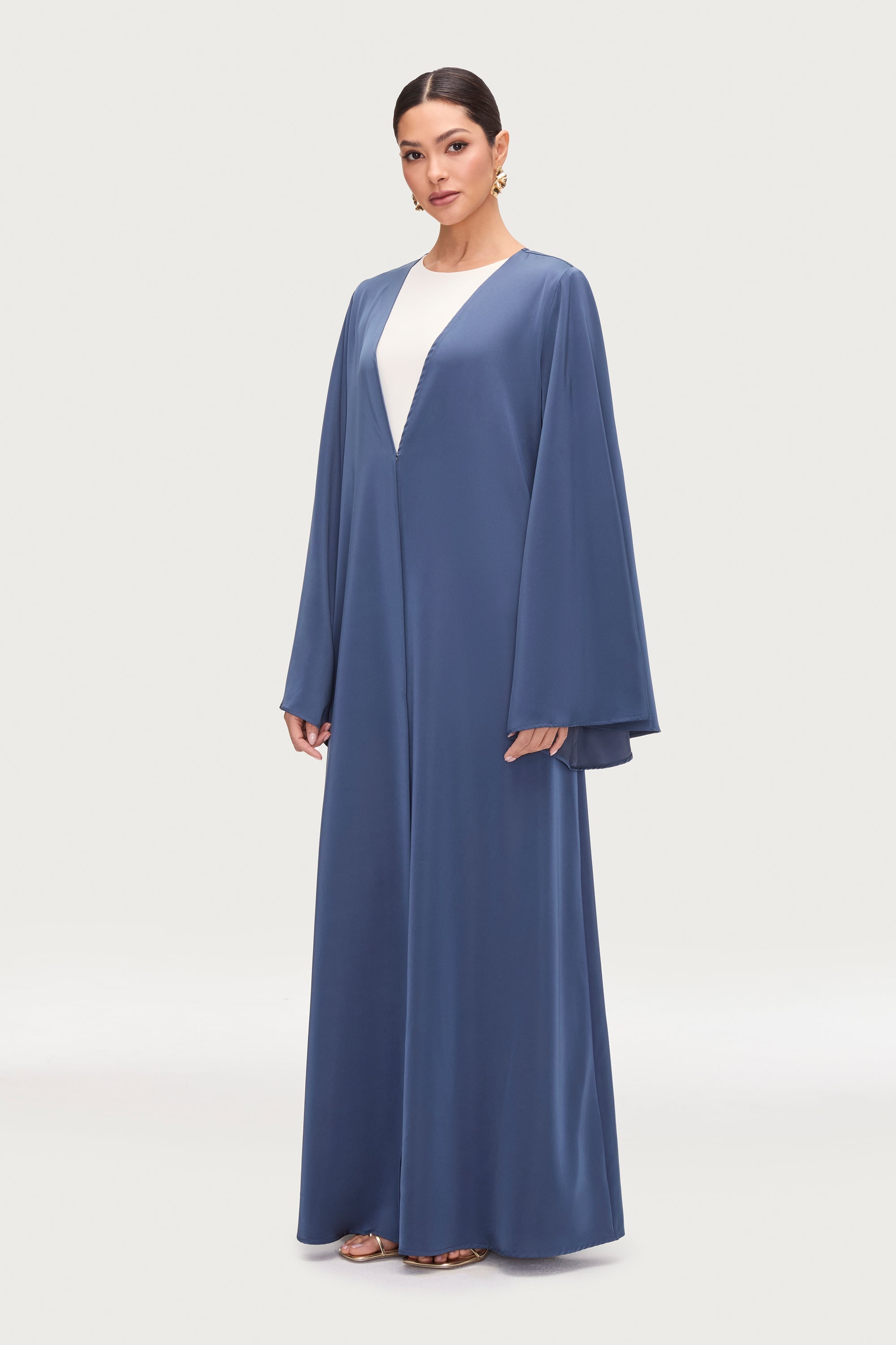 Arwa Flare Sleeve Open Abaya - Layl Abayas Veiled