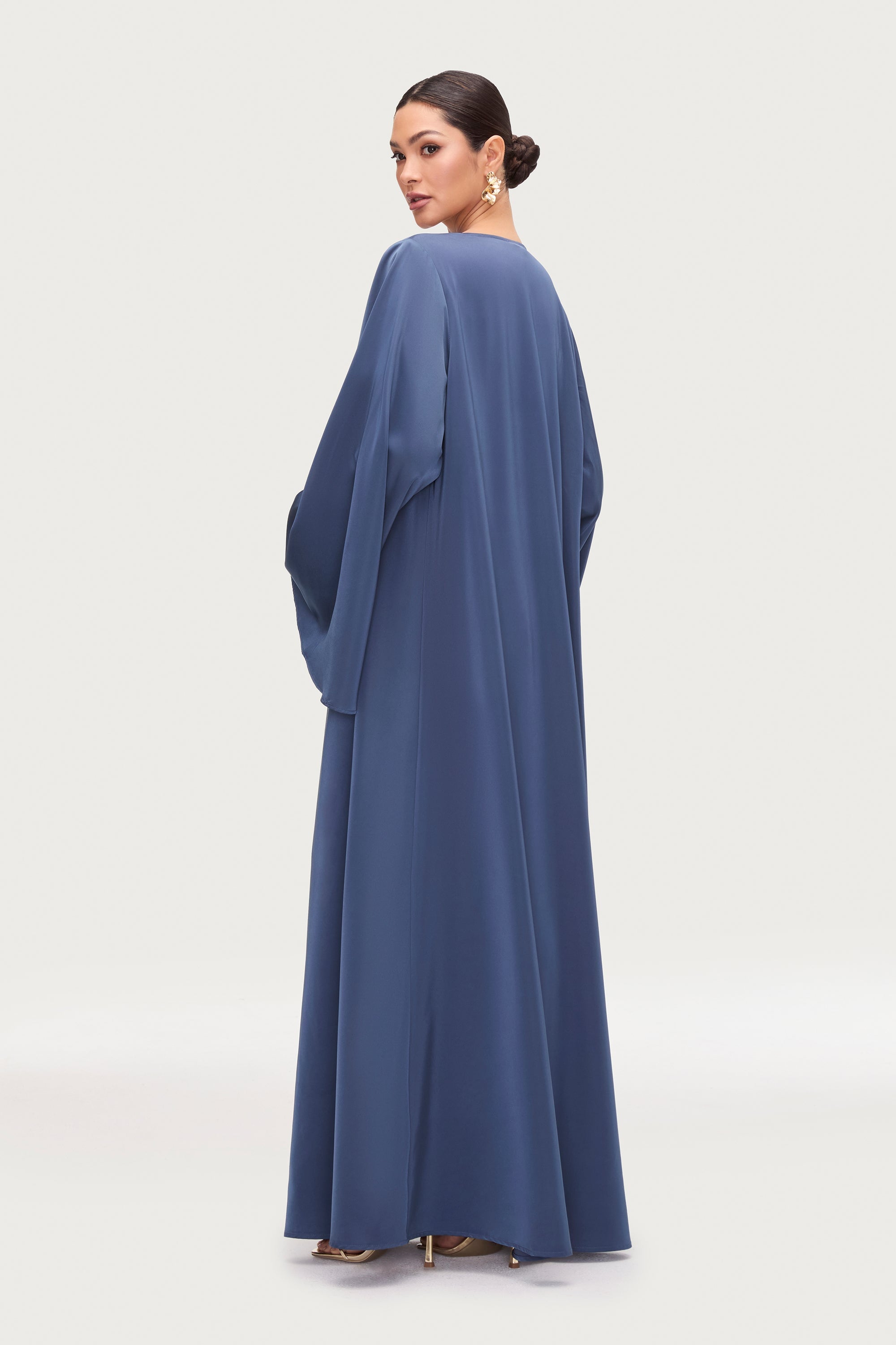 Arwa Flare Sleeve Open Abaya - Layl Abayas Veiled