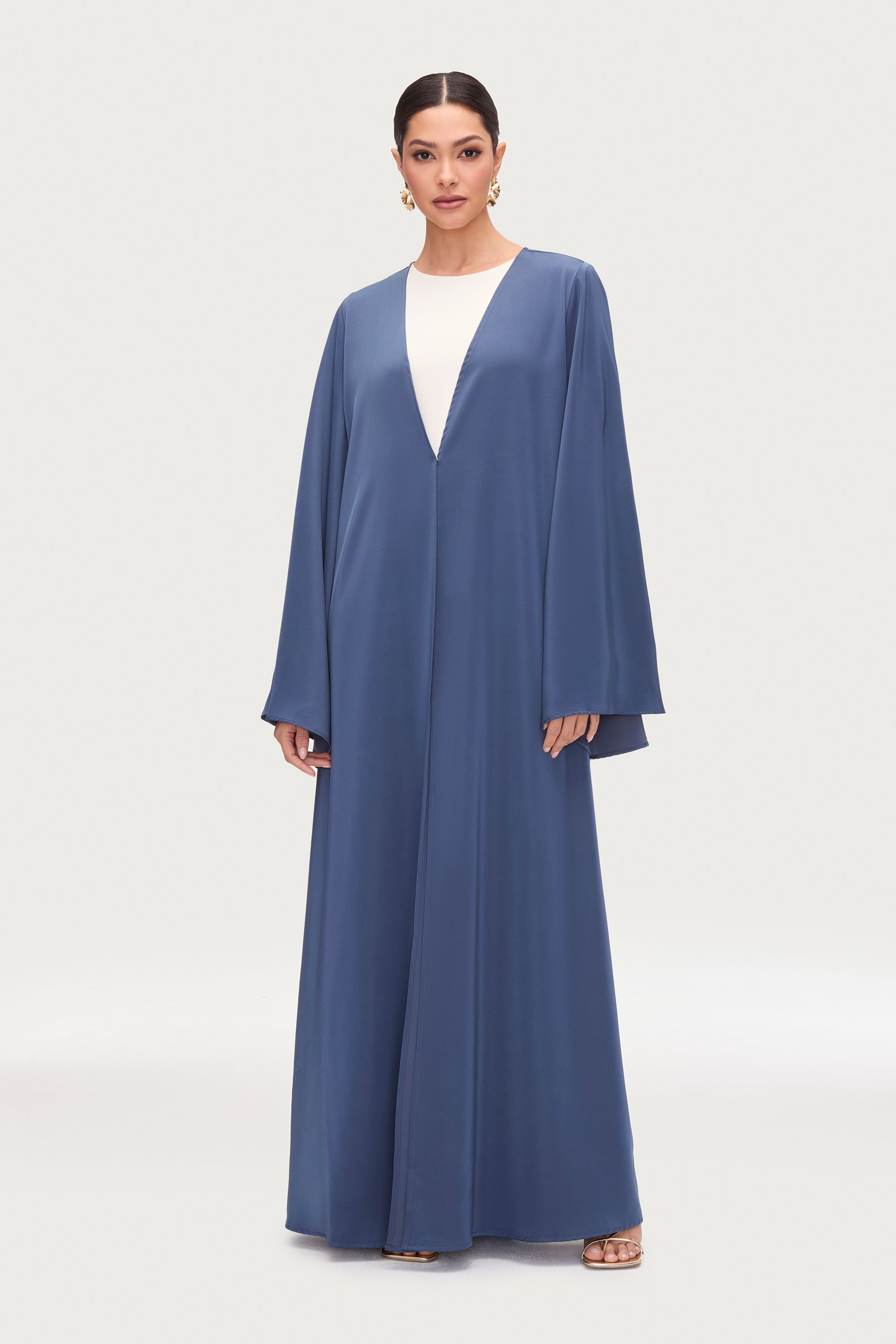 Arwa Flare Sleeve Open Abaya - Layl Abayas Veiled
