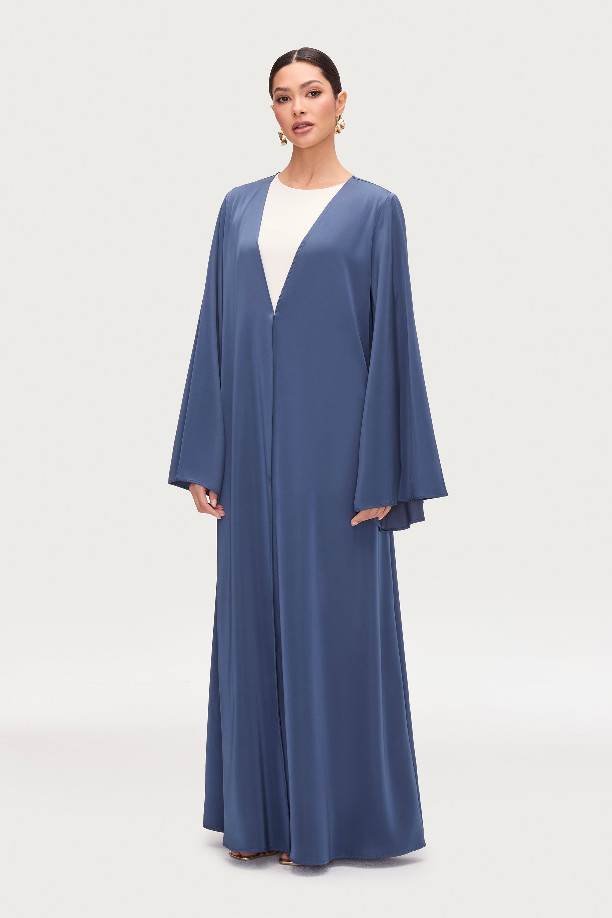 Arwa Flare Sleeve Open Abaya - Layl Abayas Veiled