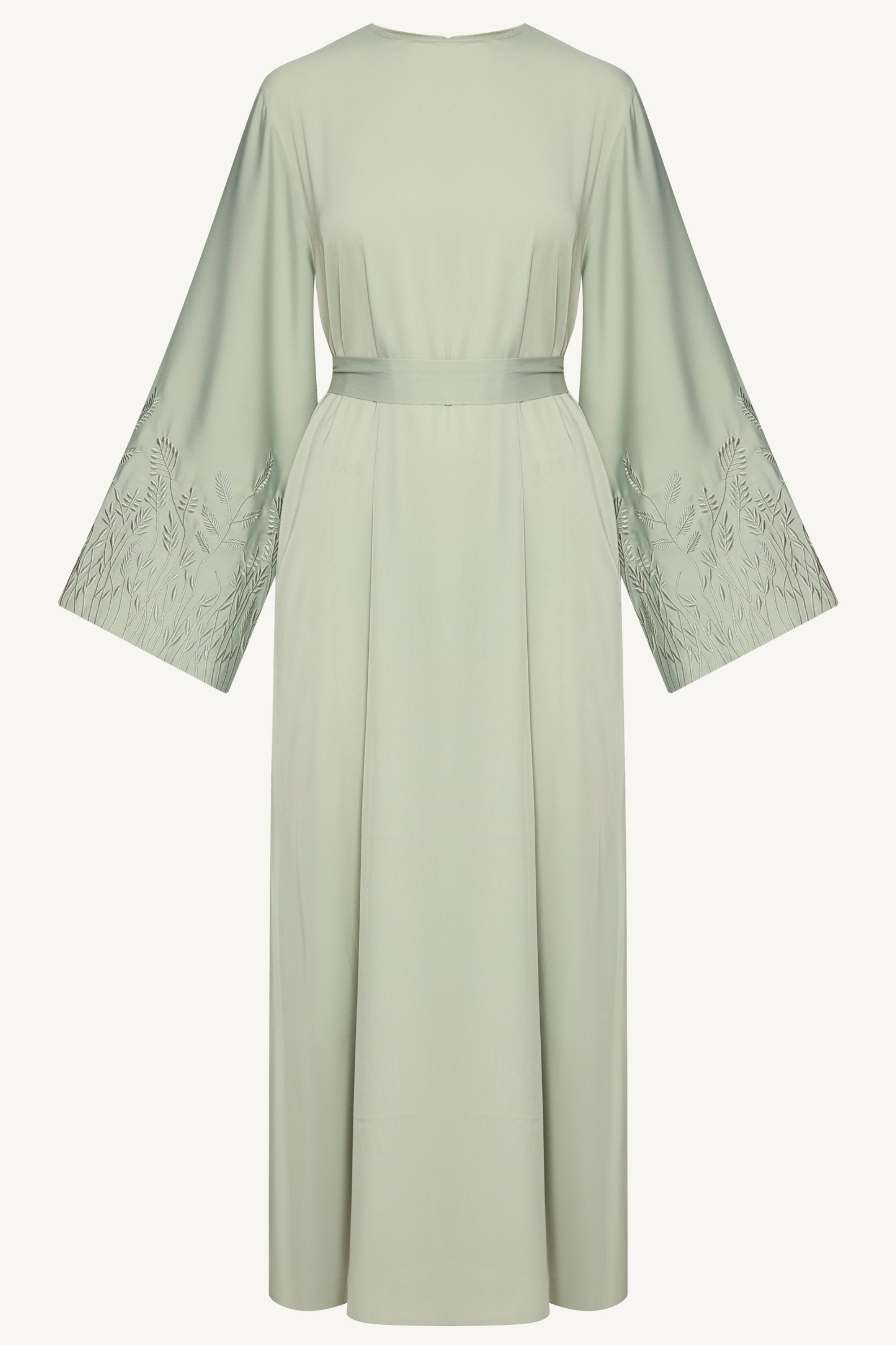 Ascia Embroidered Maxi Dress - Pistachio Abayas Veiled