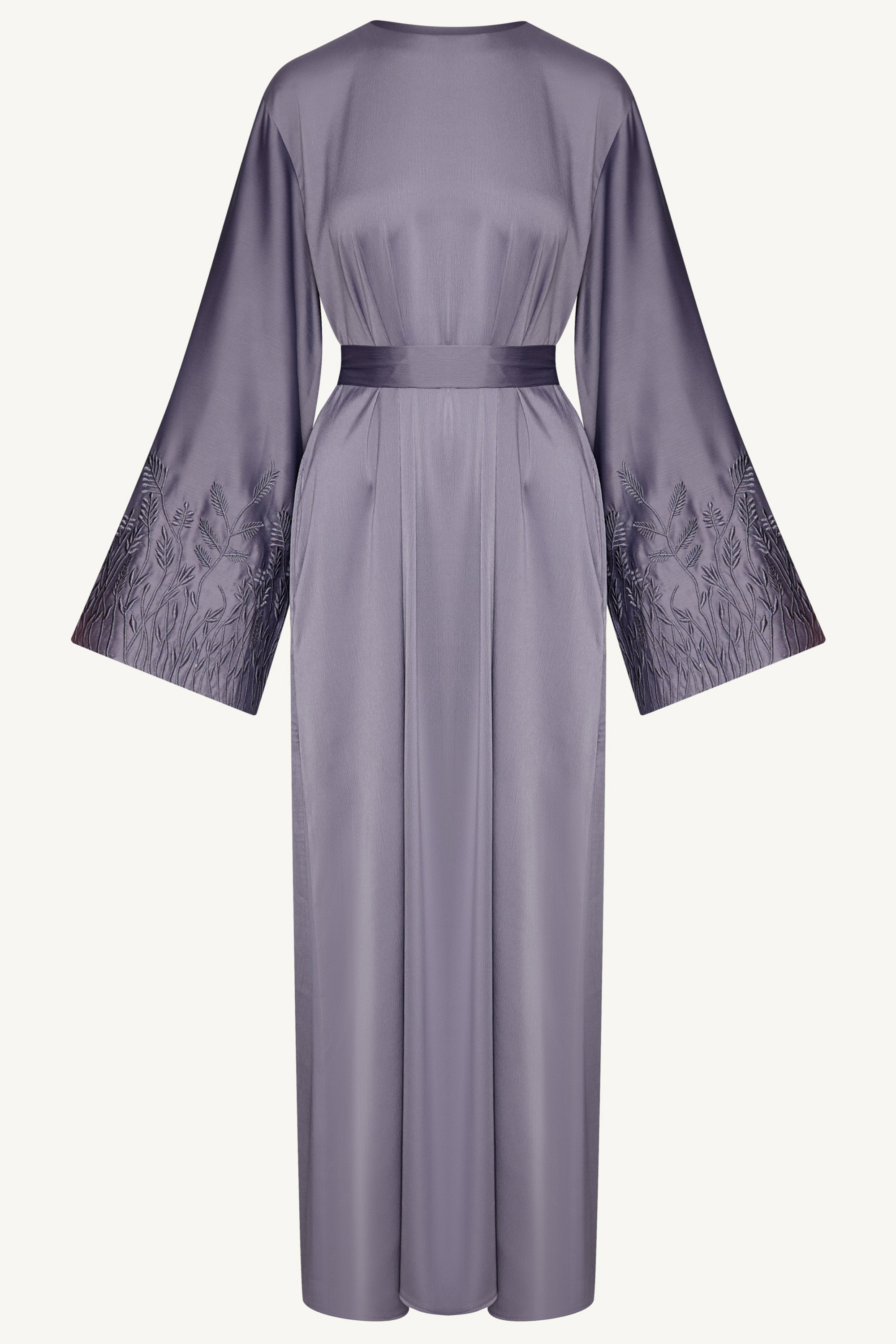 Ascia Embroidered Maxi Dress - Purple Sage Abayas Veiled
