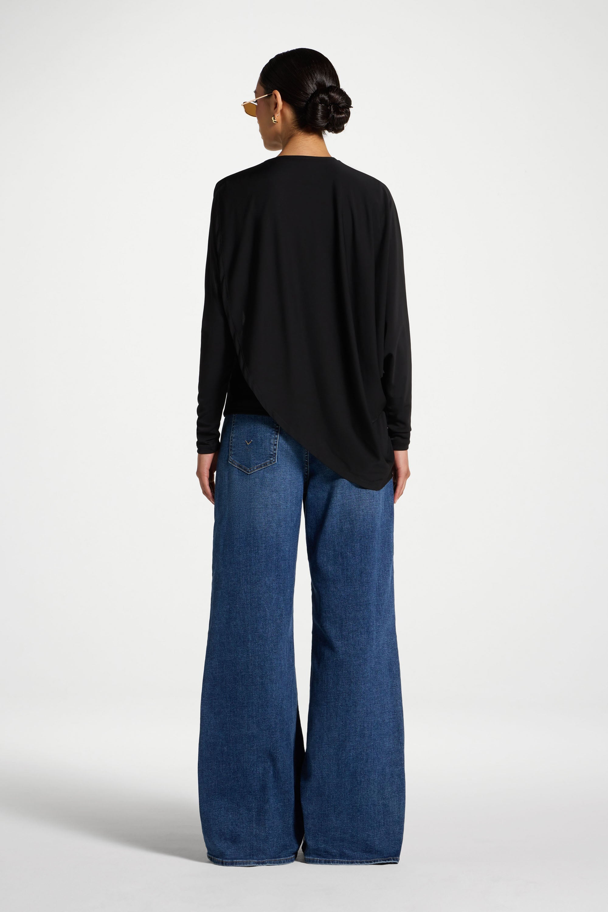 Asymmetric Cape Top - Black Abayas Veiled