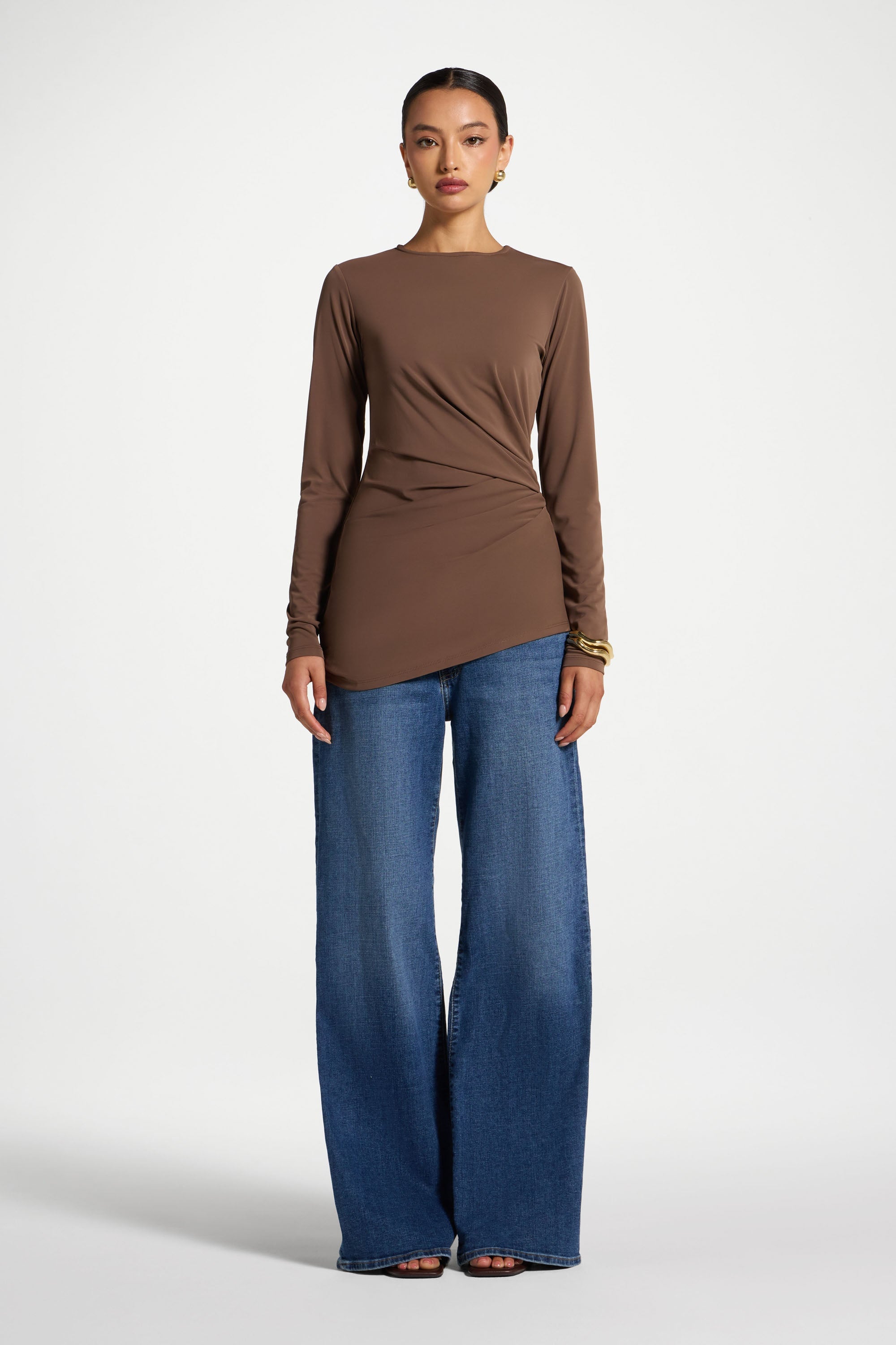 Asymmetric Cape Top - Coffee Quartz Abayas Veiled