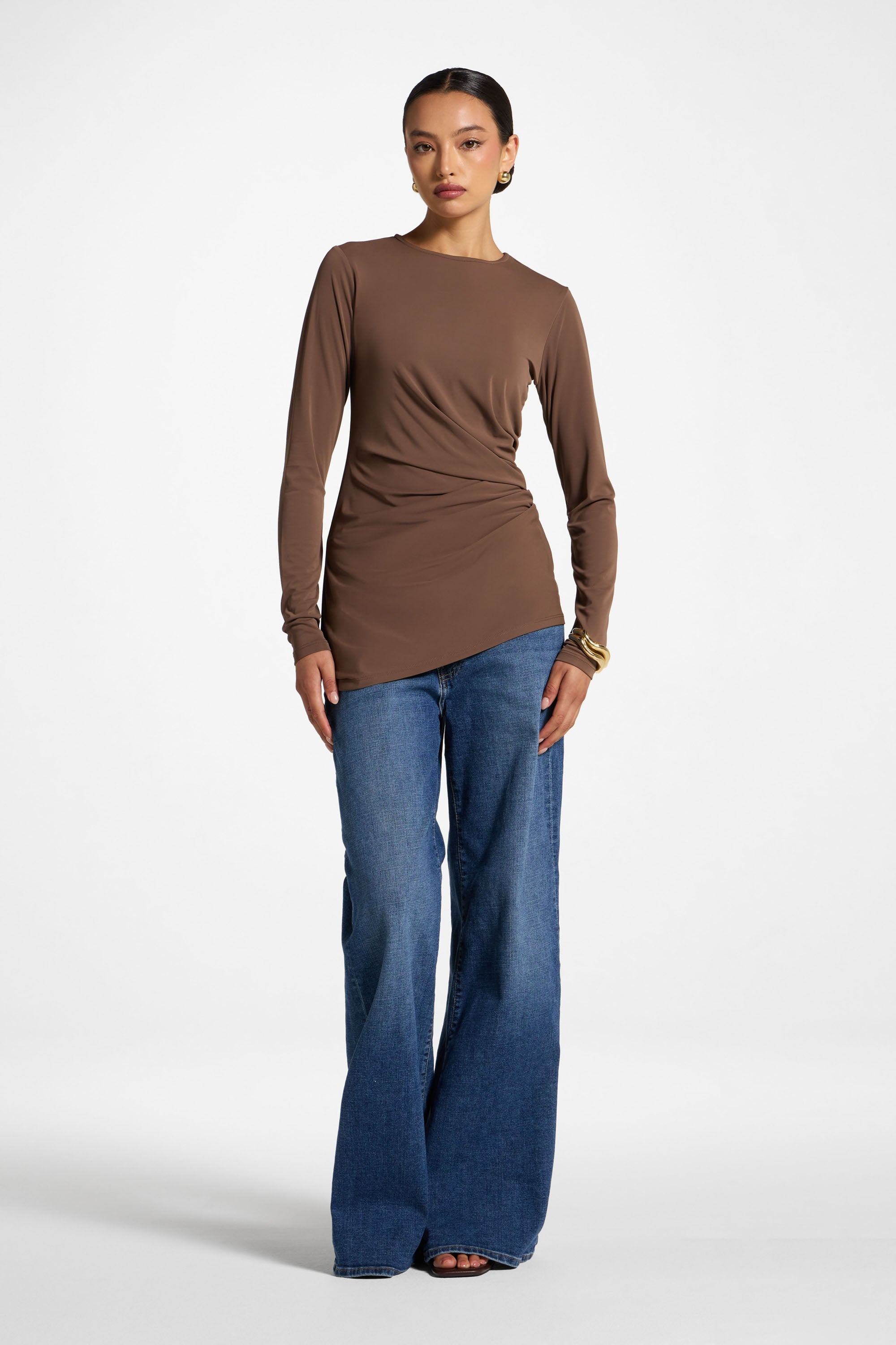Asymmetric Cape Top - Coffee Quartz Abayas Veiled