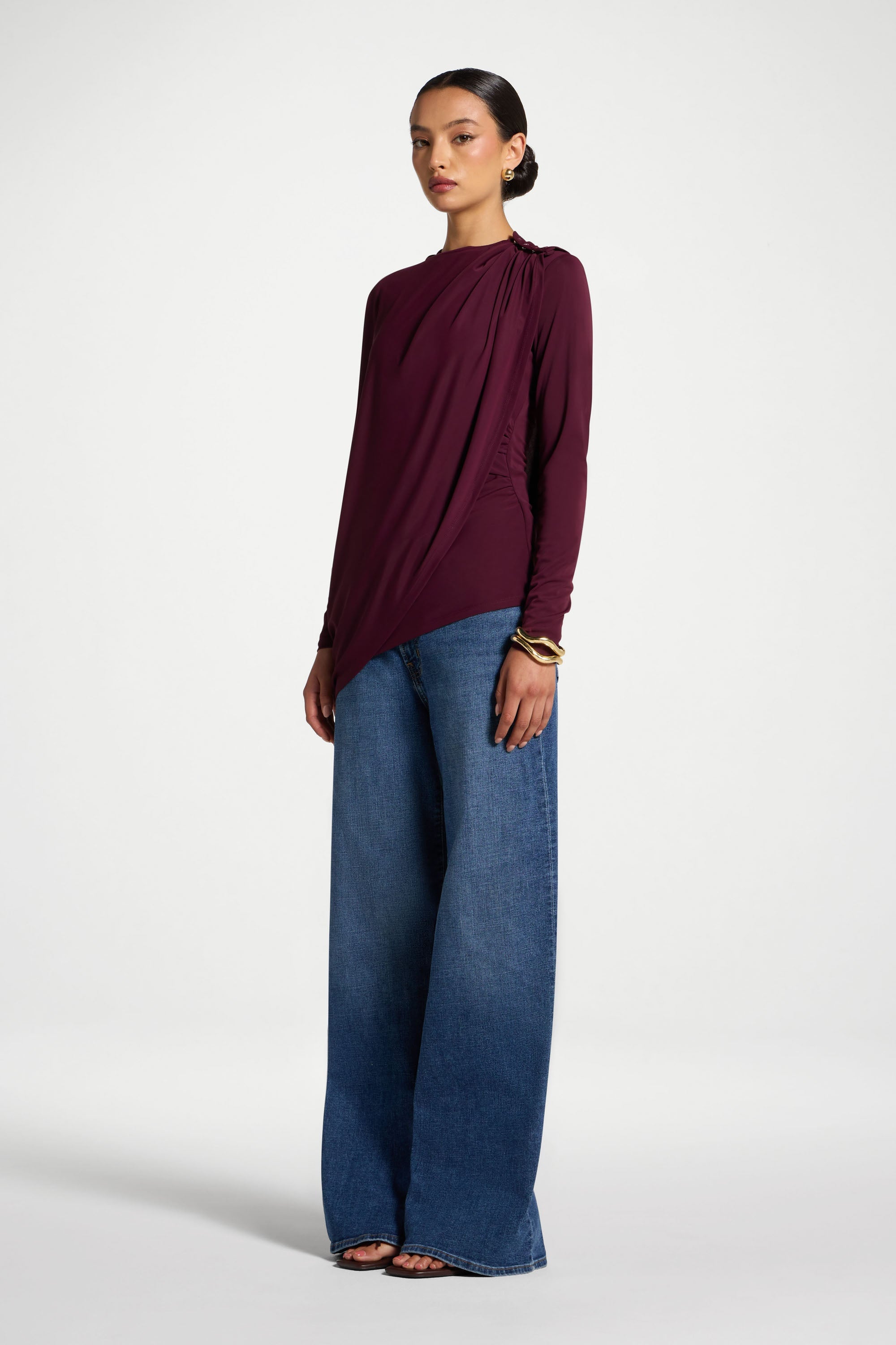 Asymmetric Cape Top - Fig Abayas Veiled