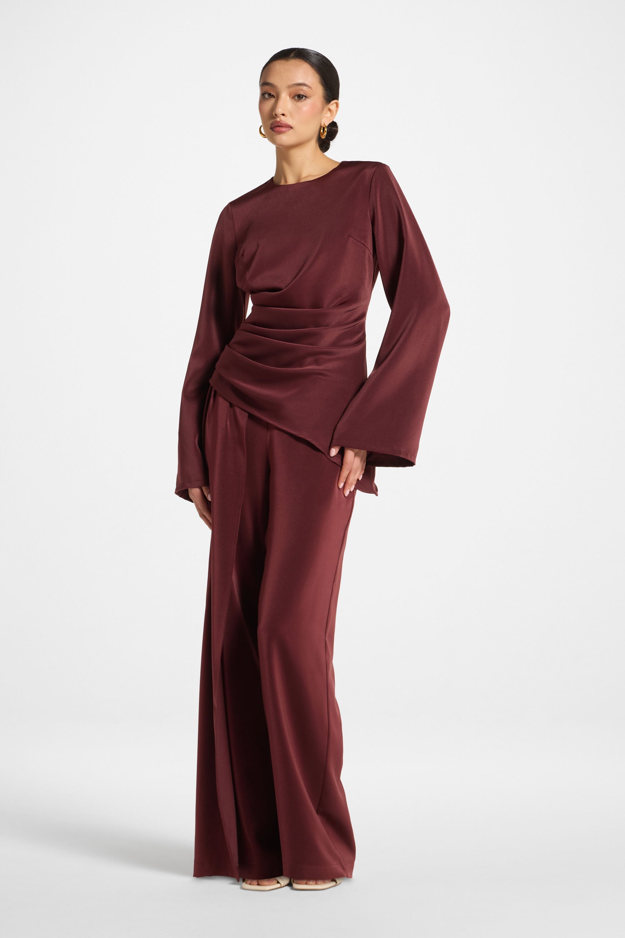 Asymmetric Drape Top - Fig Abayas Veiled
