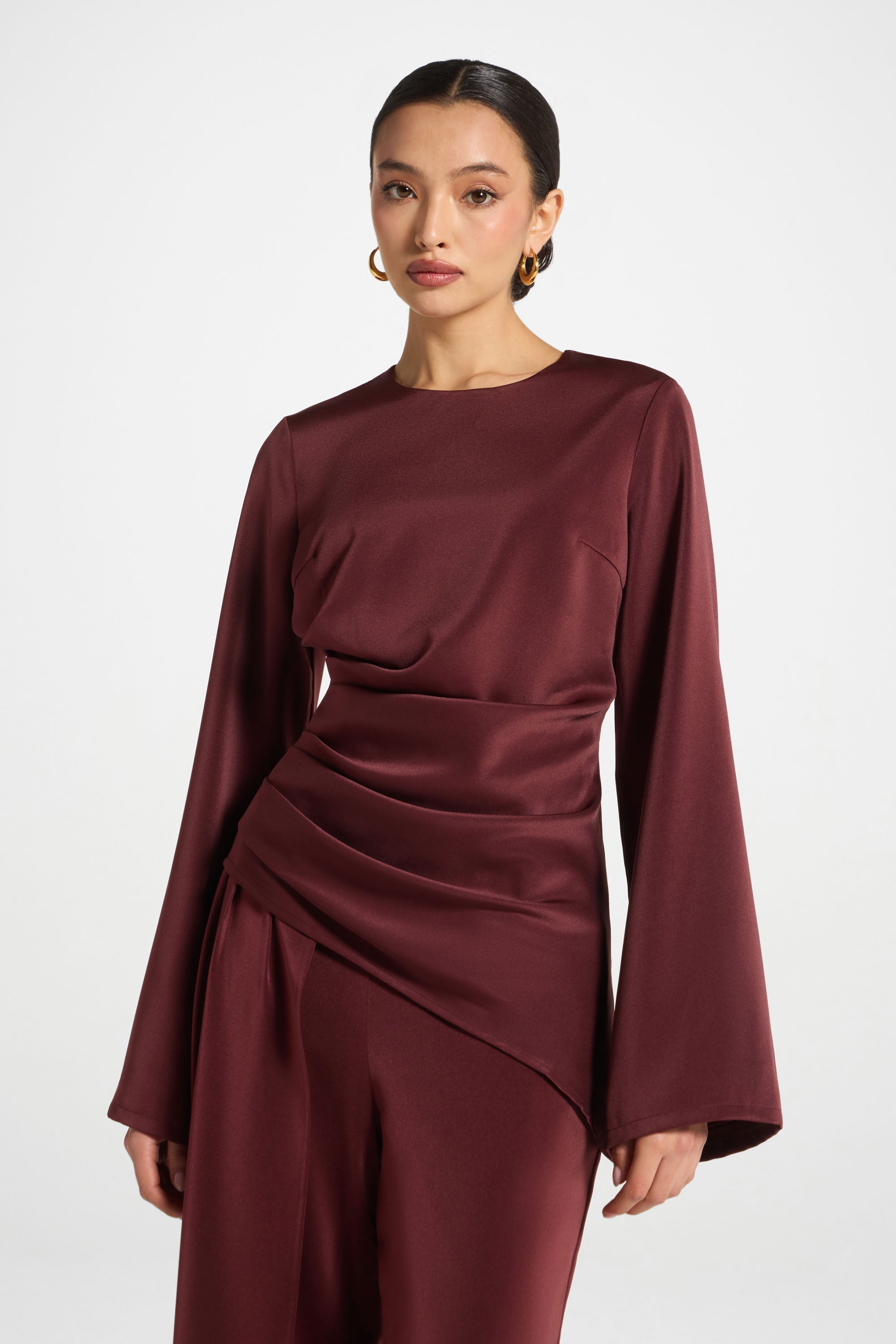 Asymmetric Drape Top - Fig Abayas Veiled