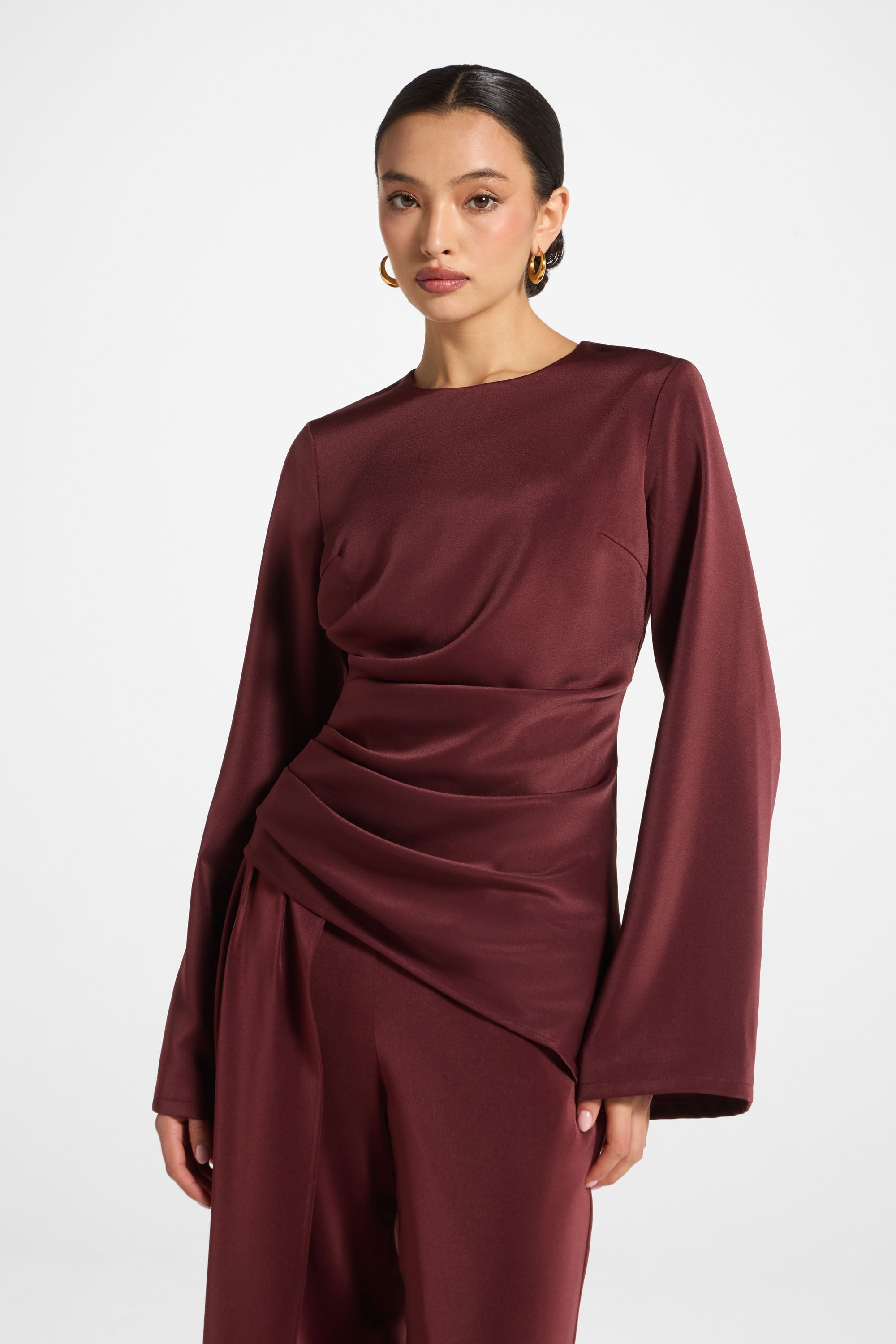 Asymmetric Drape Top - Fig Abayas Veiled