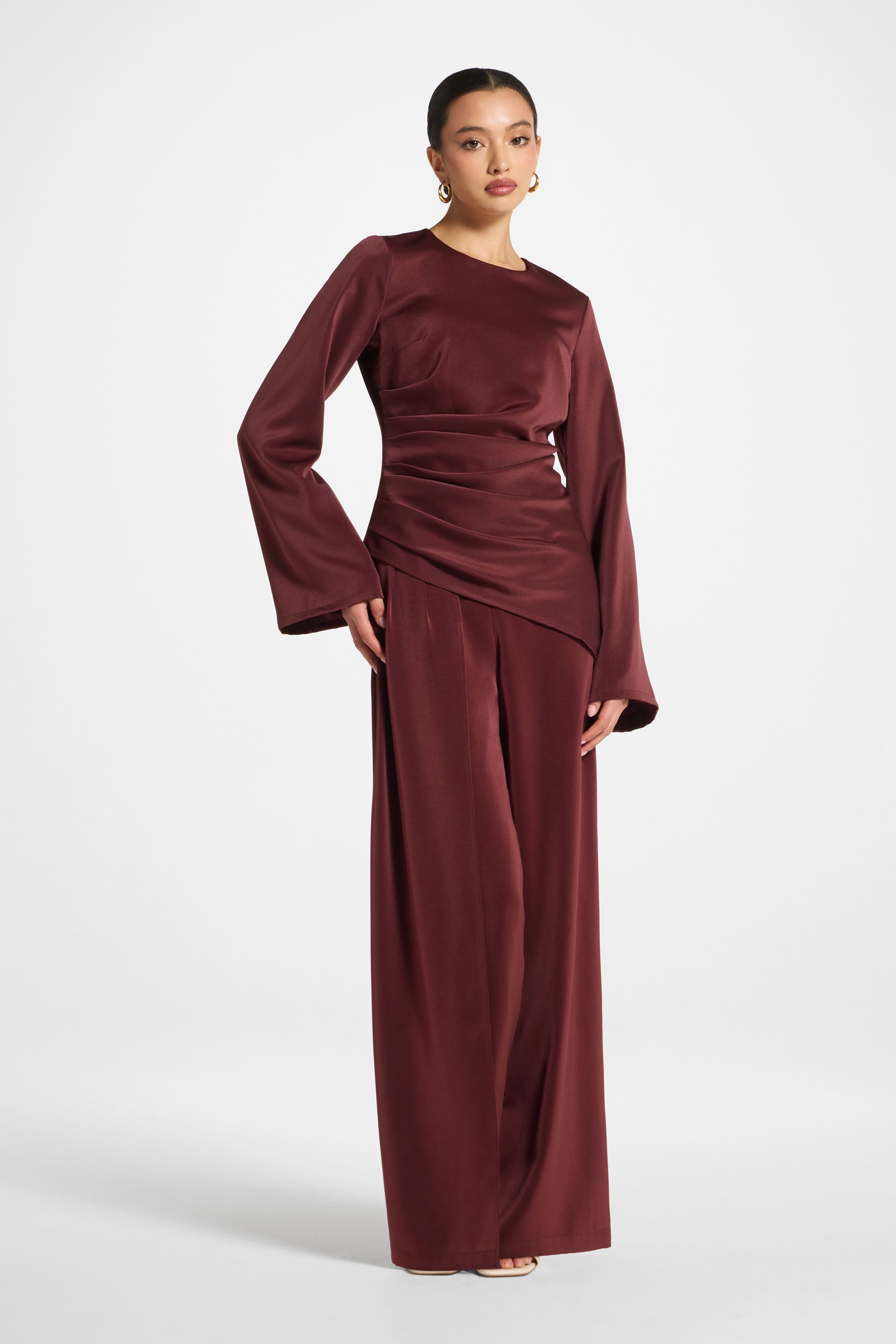 Asymmetric Drape Top - Fig Abayas Veiled