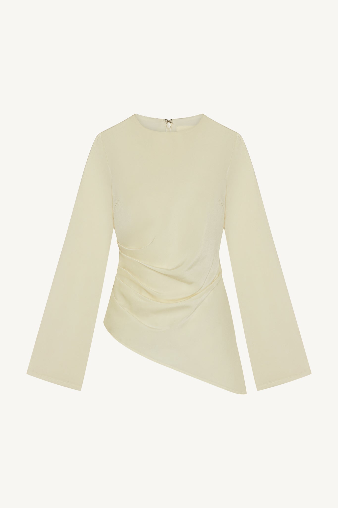 Asymmetric Drape Top - White Abayas Veiled