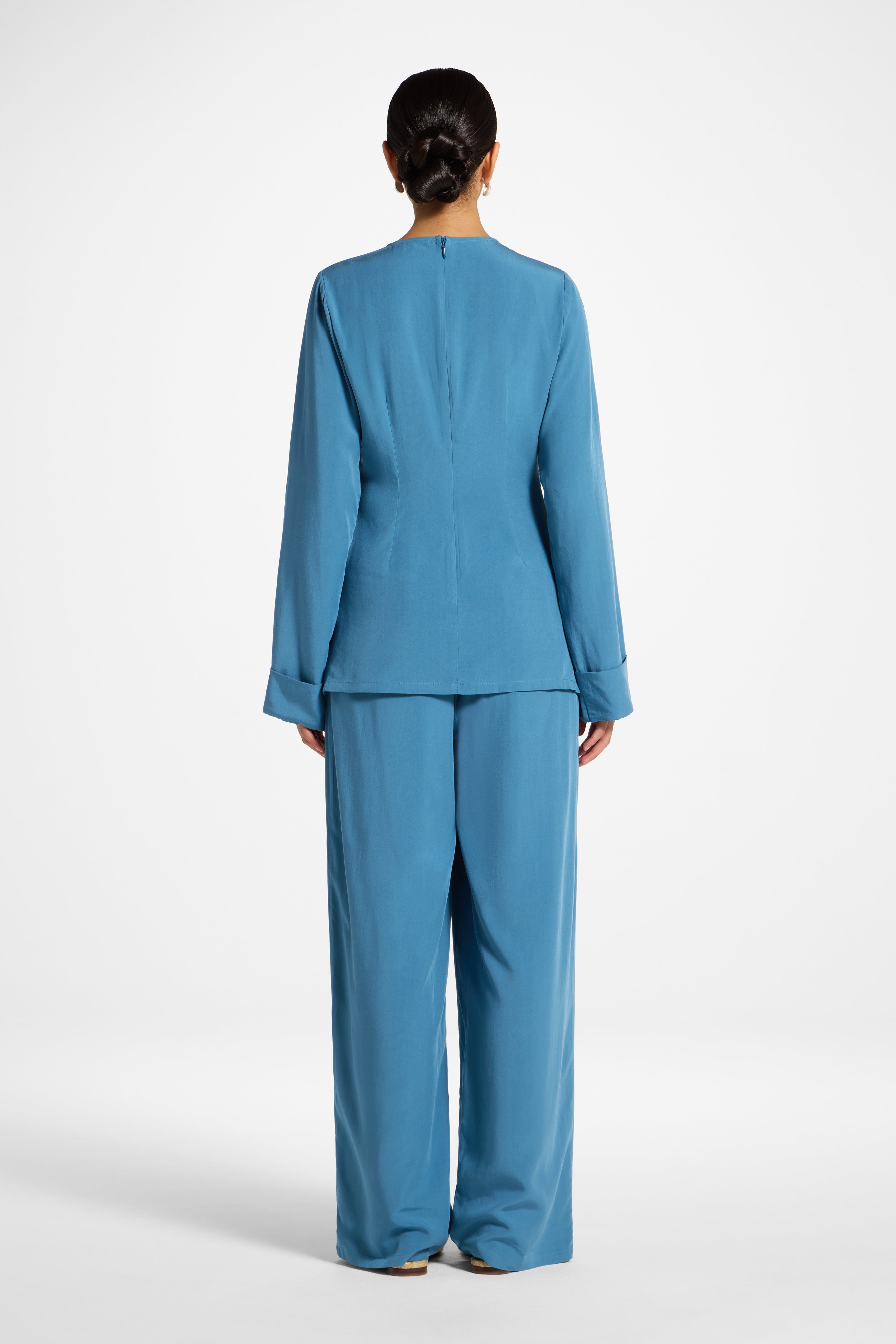 Asymmetric Pleated Top - Sea Abayas Veiled