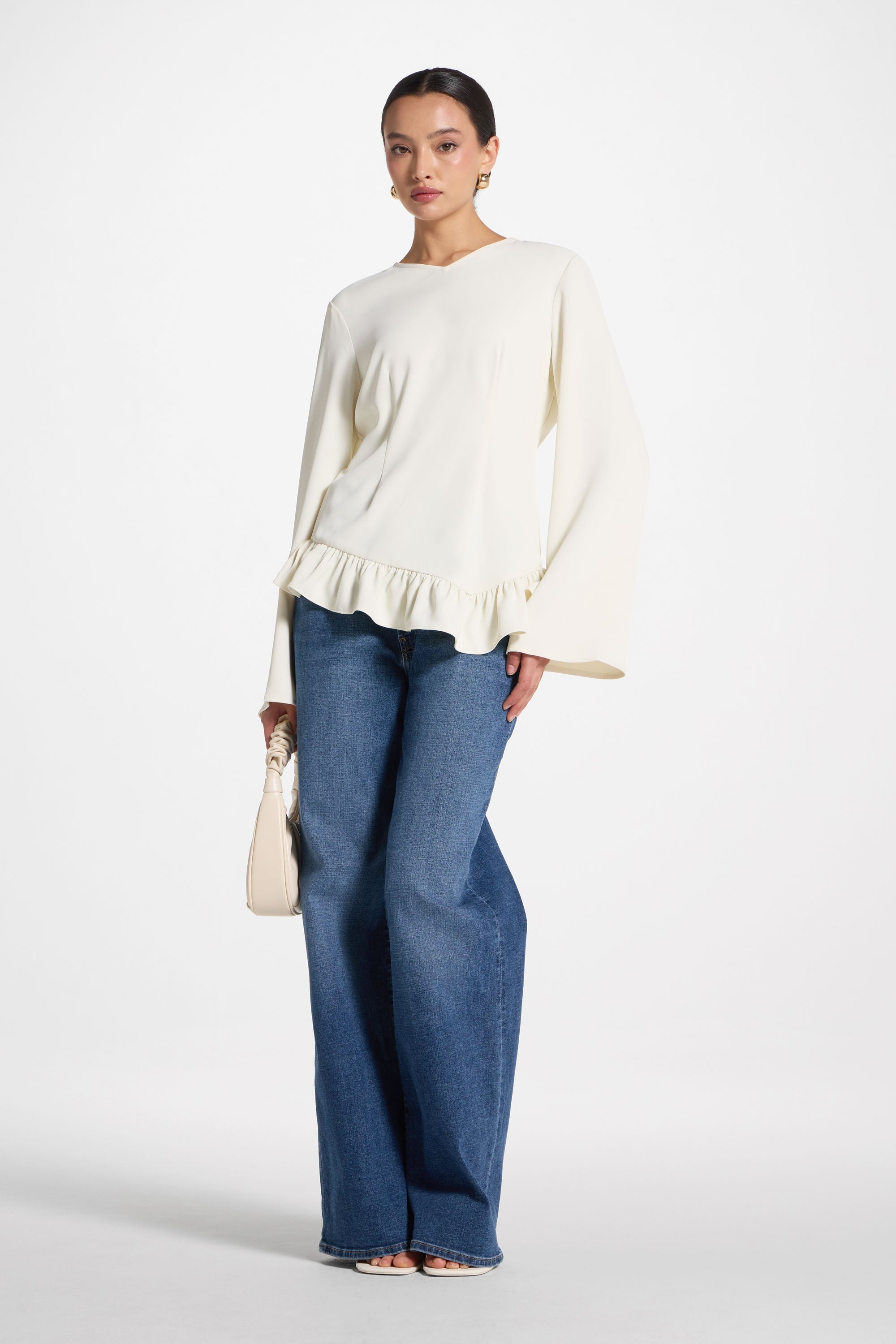 Asymmetric Ruffle Top - Moonlight Abayas Veiled