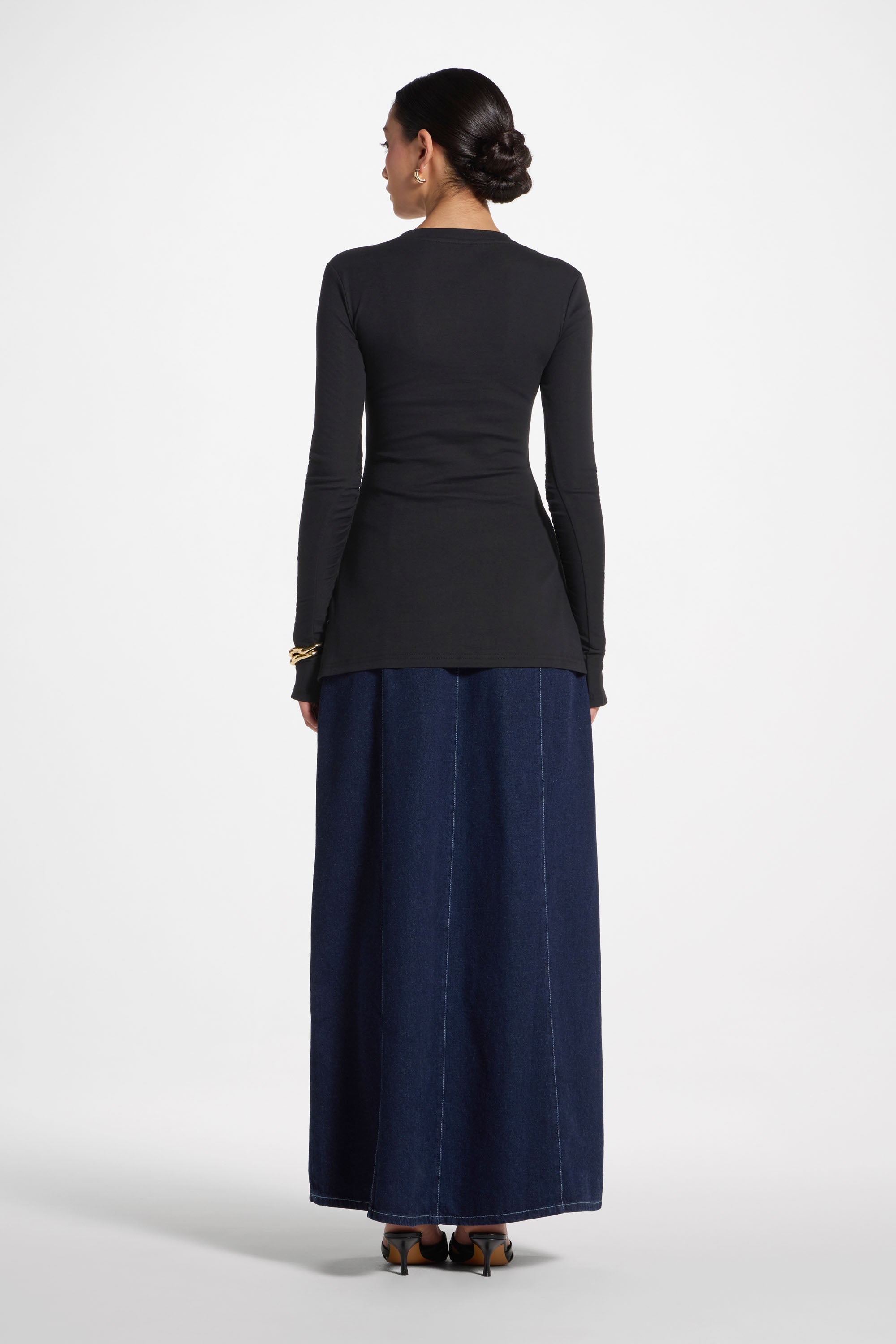 Asymmetric Side Slit Top - Black Abayas Veiled