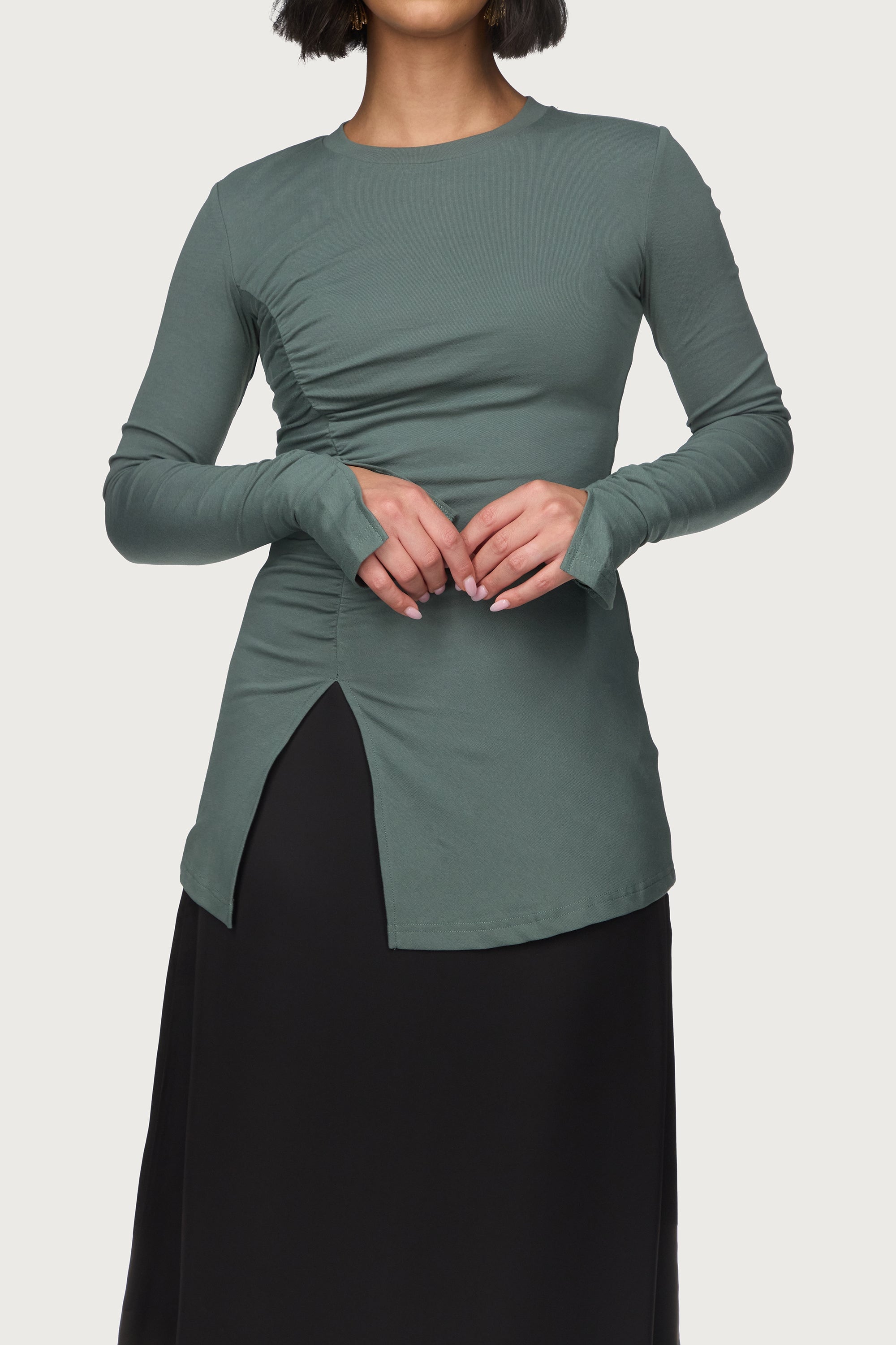 Asymmetric Side Slit Top - Sea Cloud Abayas Veiled