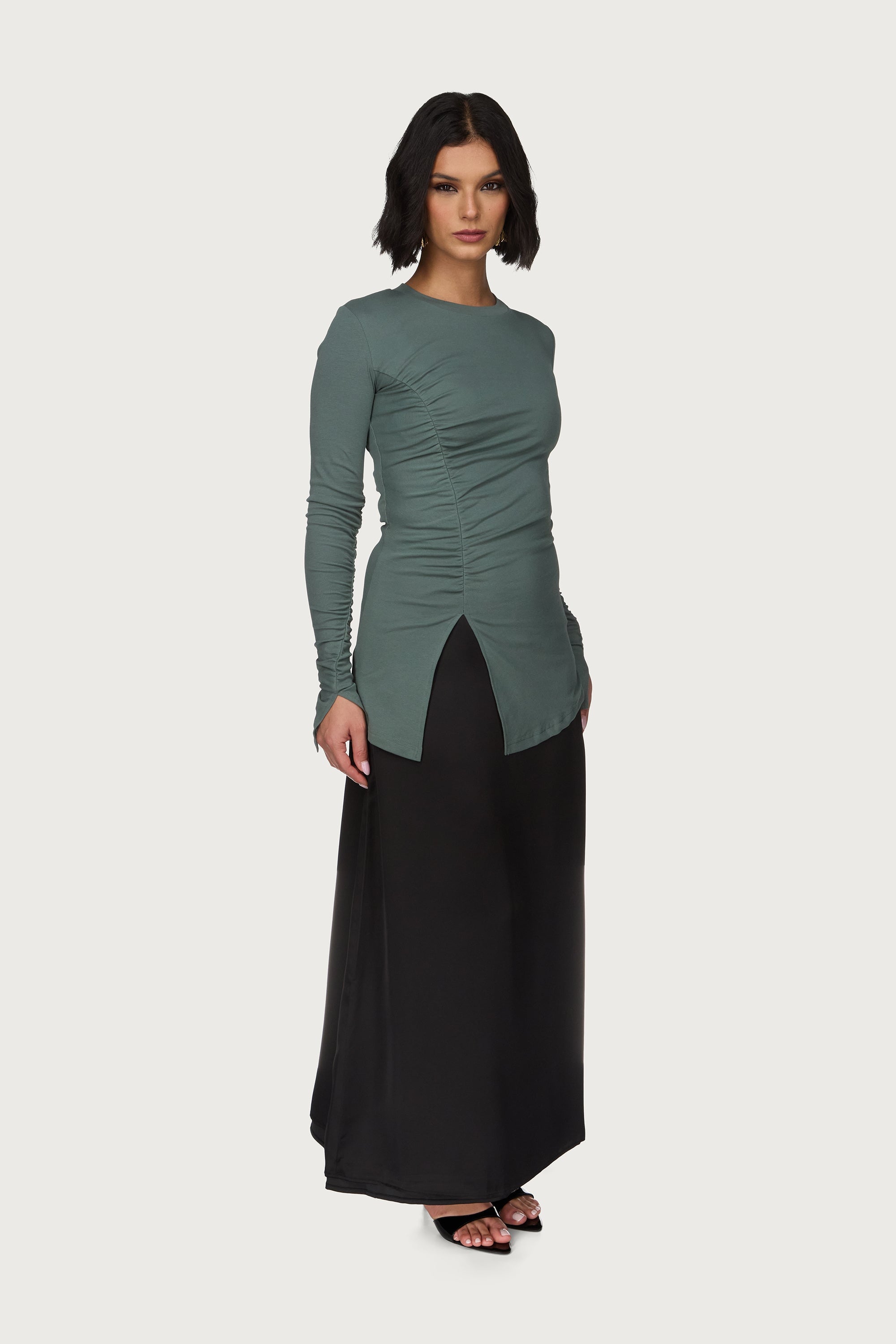 Asymmetric Side Slit Top - Sea Cloud Abayas Veiled