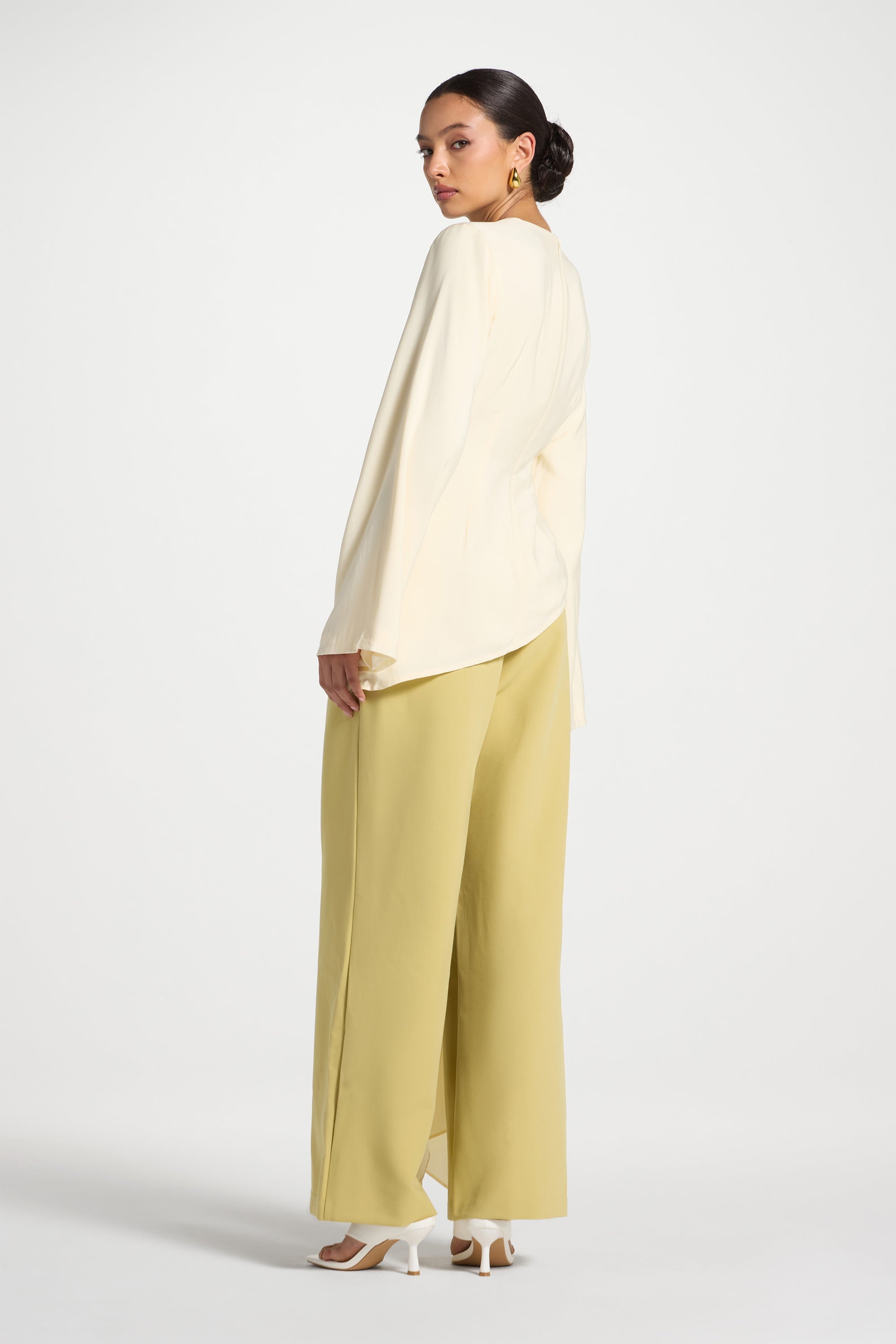 Asymmetric Side Tie Top - Seashell Dresses Veiled