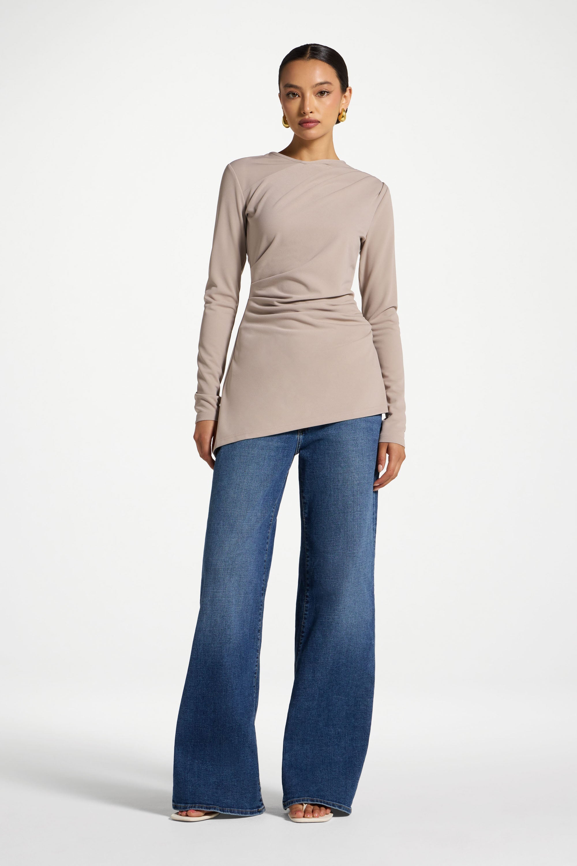 Asymmetric Stretch Top - Moon Rock Abayas Veiled