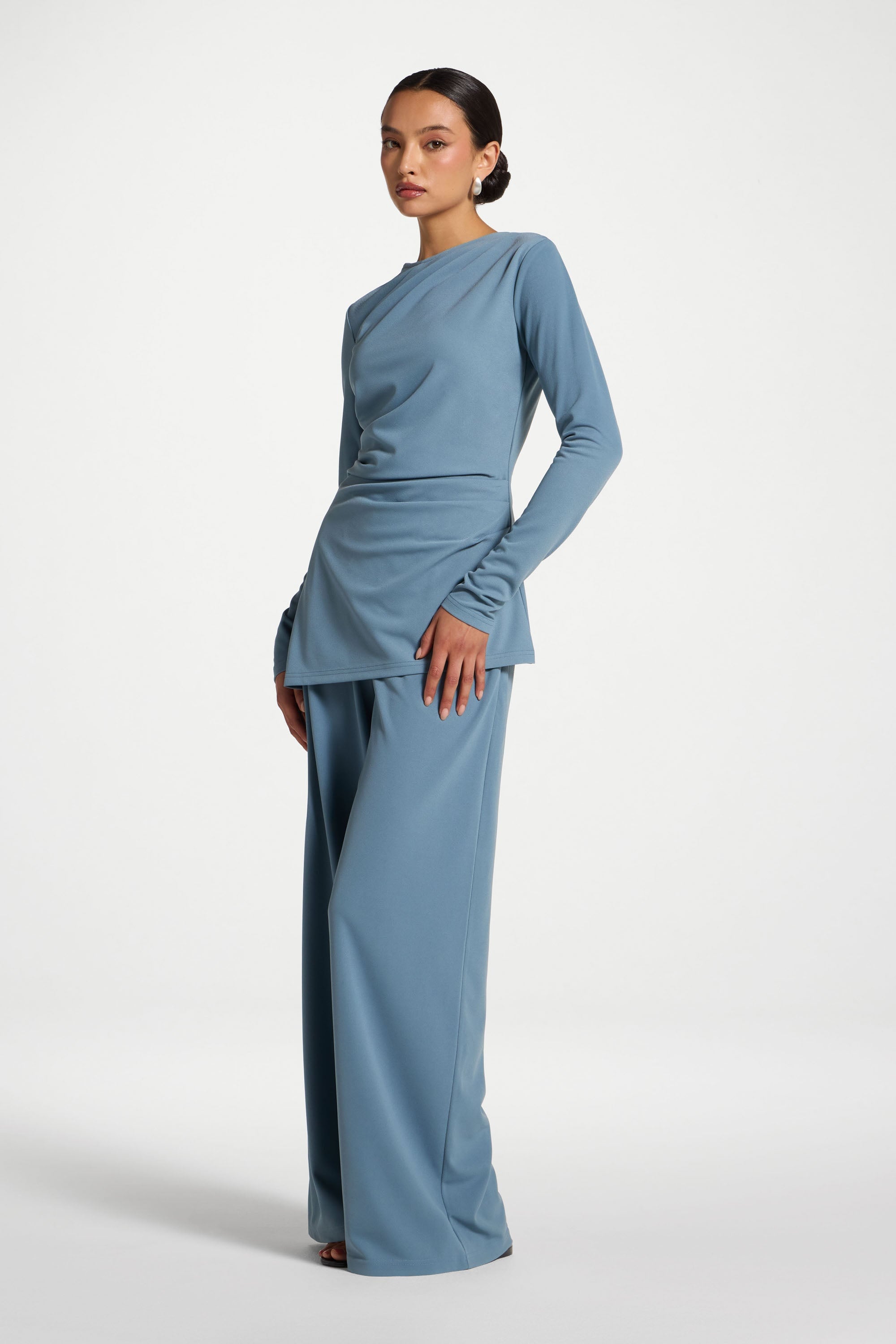 Asymmetric Stretch Top - Sky Abayas Veiled
