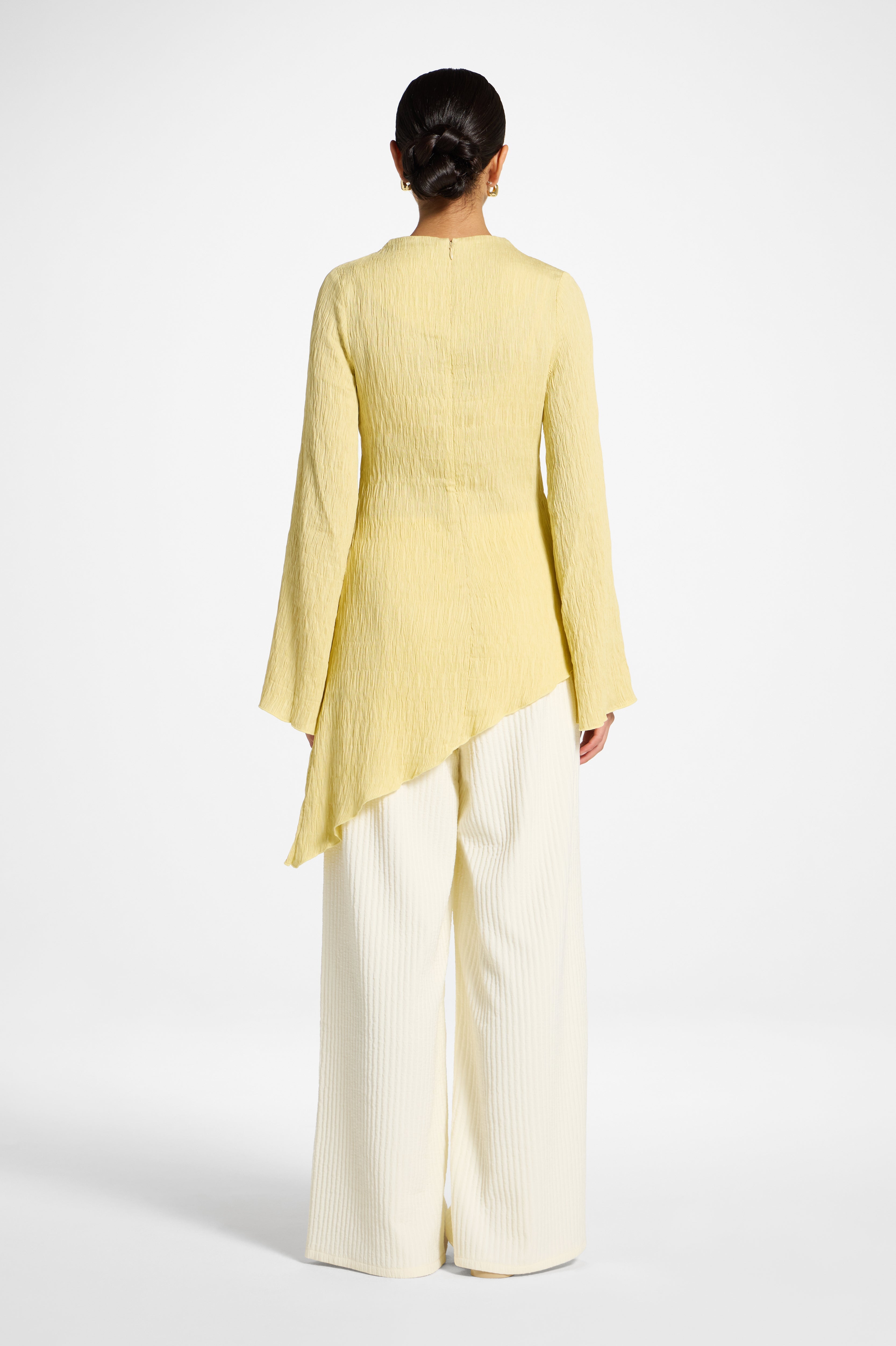 Asymmetric Textured Top - Pomelo Abayas Veiled