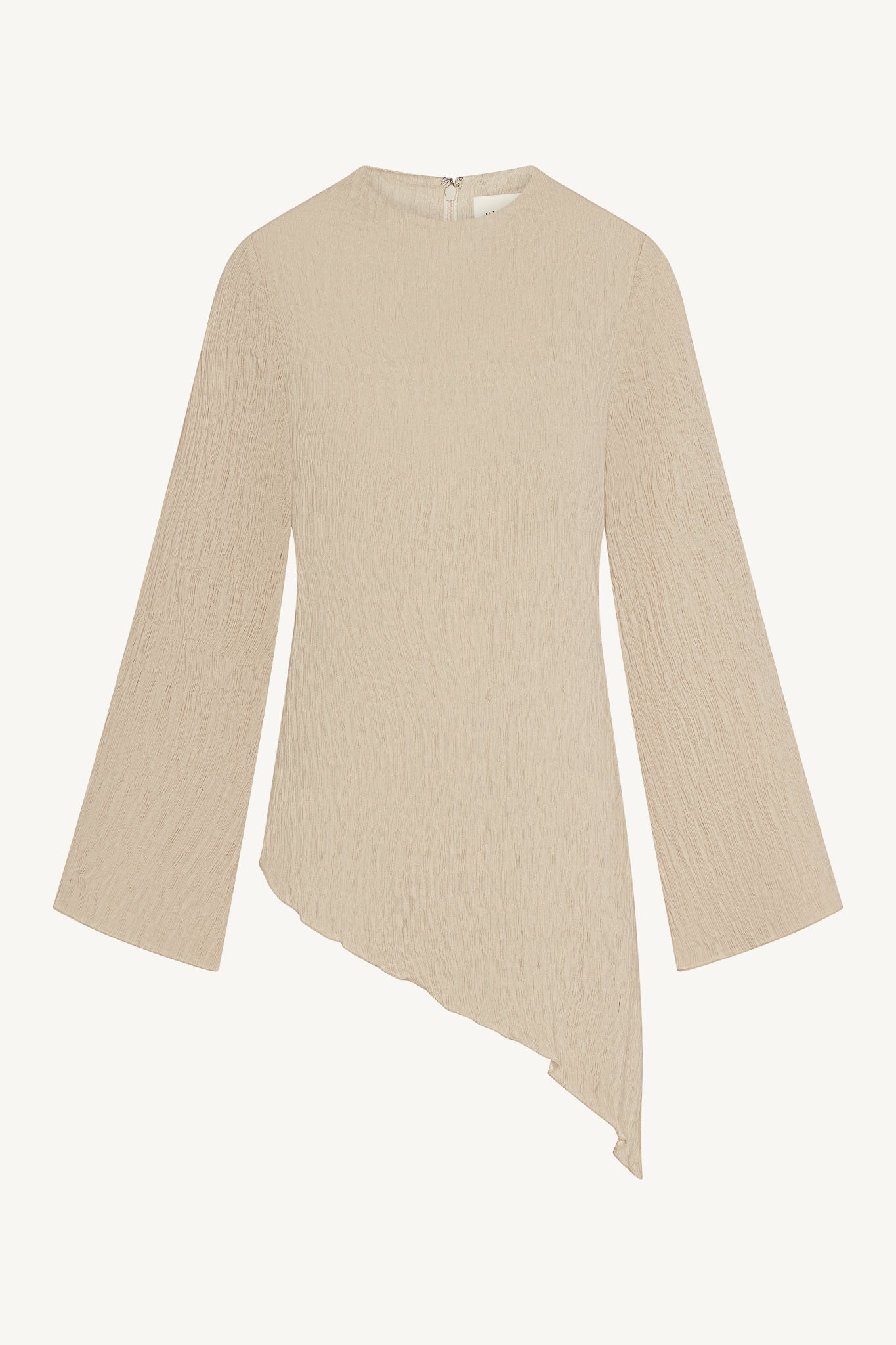 Asymmetric Textured Top - Stone Abayas Veiled