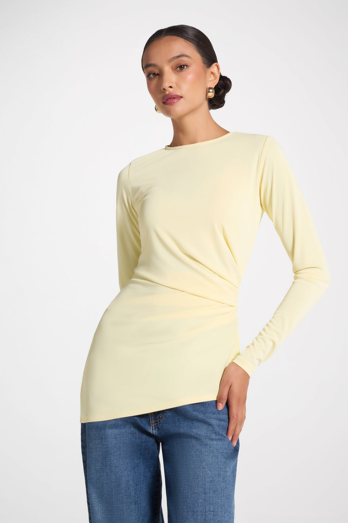 Asymmetrical Pleat Top - Anise Flower Abayas Veiled